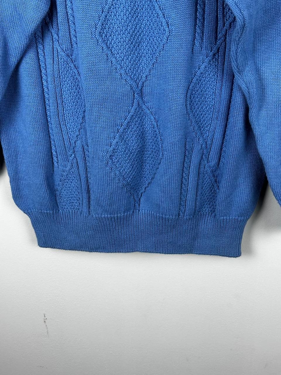 Burberry Vintage Burberrys Sweater Knit Heavyweight Blue Size US L / EU 52-54 / 3 - 10 Thumbnail