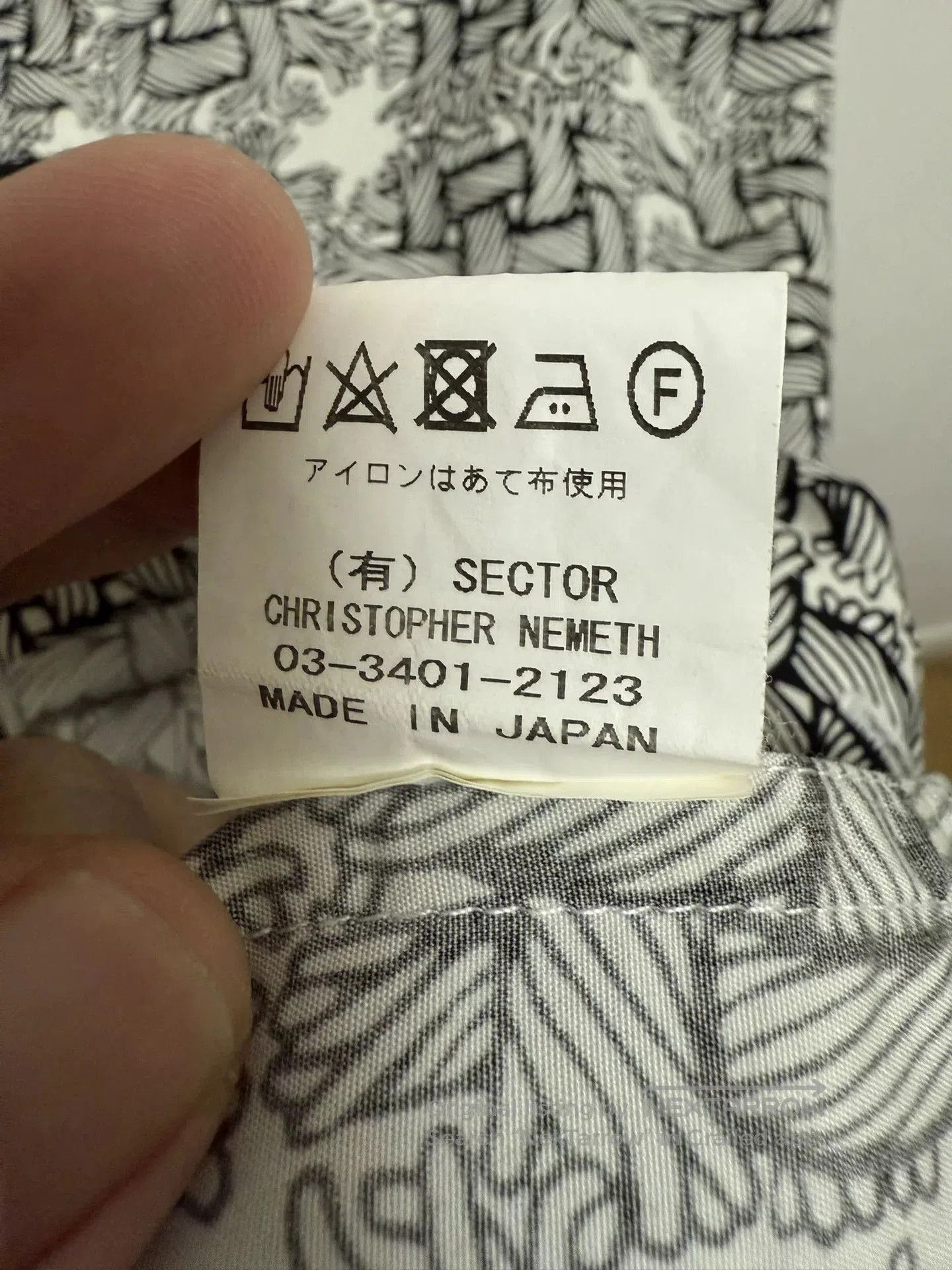 Christopher Nemeth Nemeth Black White Pattern Long. Size US L / EU 52-54 / 3 - 5 Thumbnail
