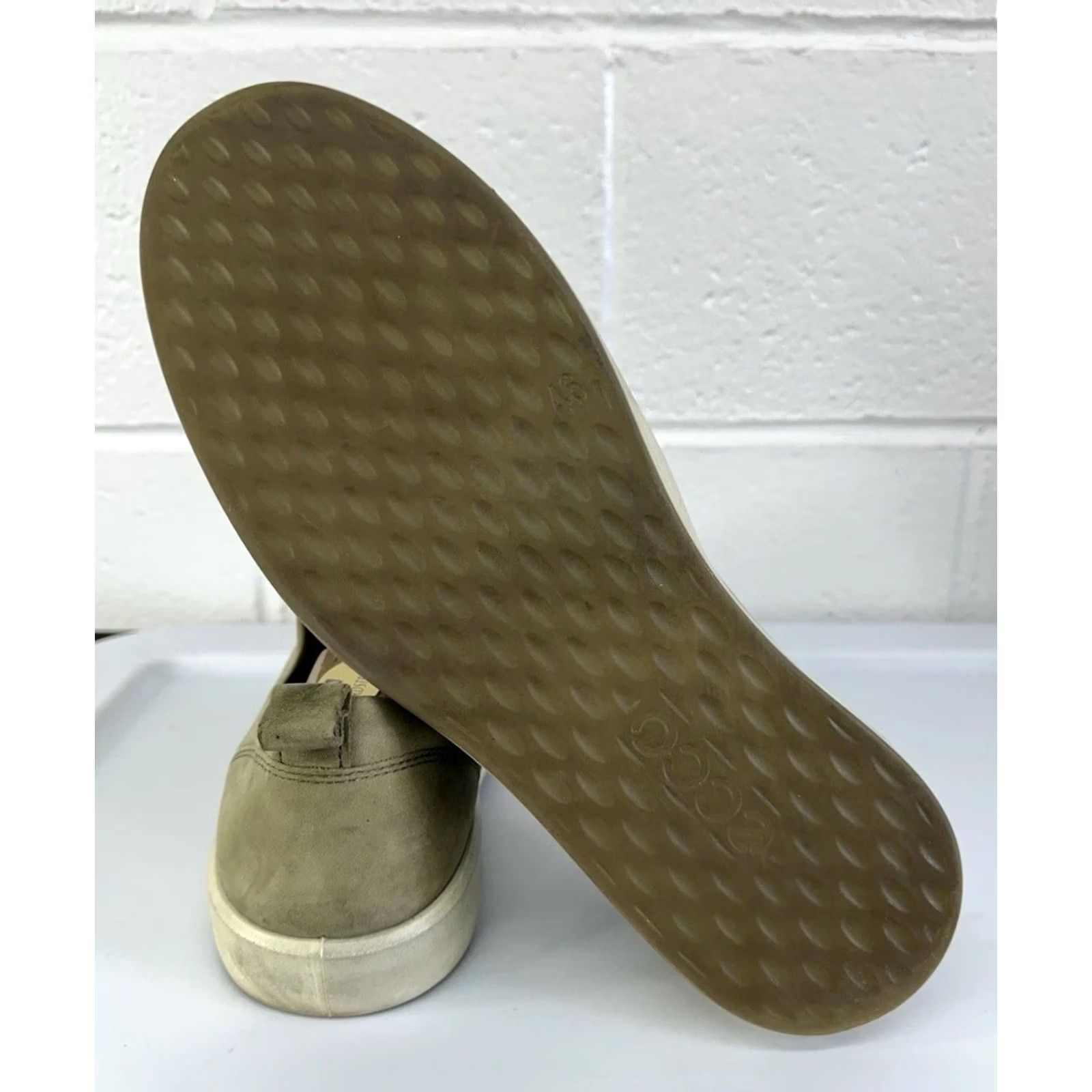 Ecco Ecco Men's Soft 8 Sneaker Lace Up Olive Green Size 12 EU 46 Size US 12 / EU 45 - 5 Thumbnail