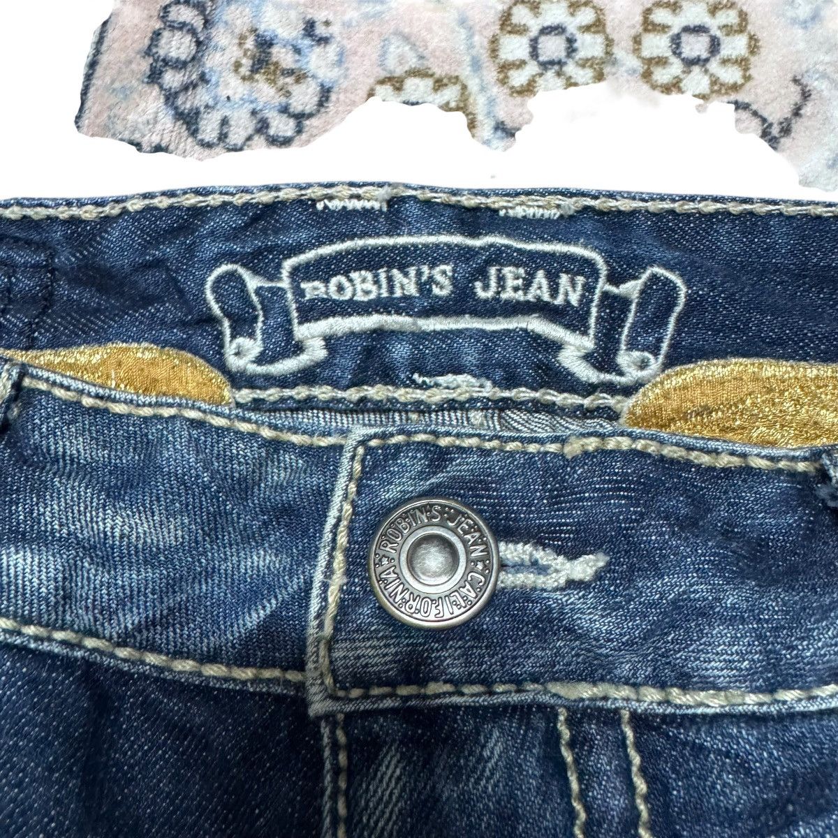 Robins Jeans Robins Jeans Denim Embroidery Jeans D5471GLD Size US 31 - 9 Thumbnail