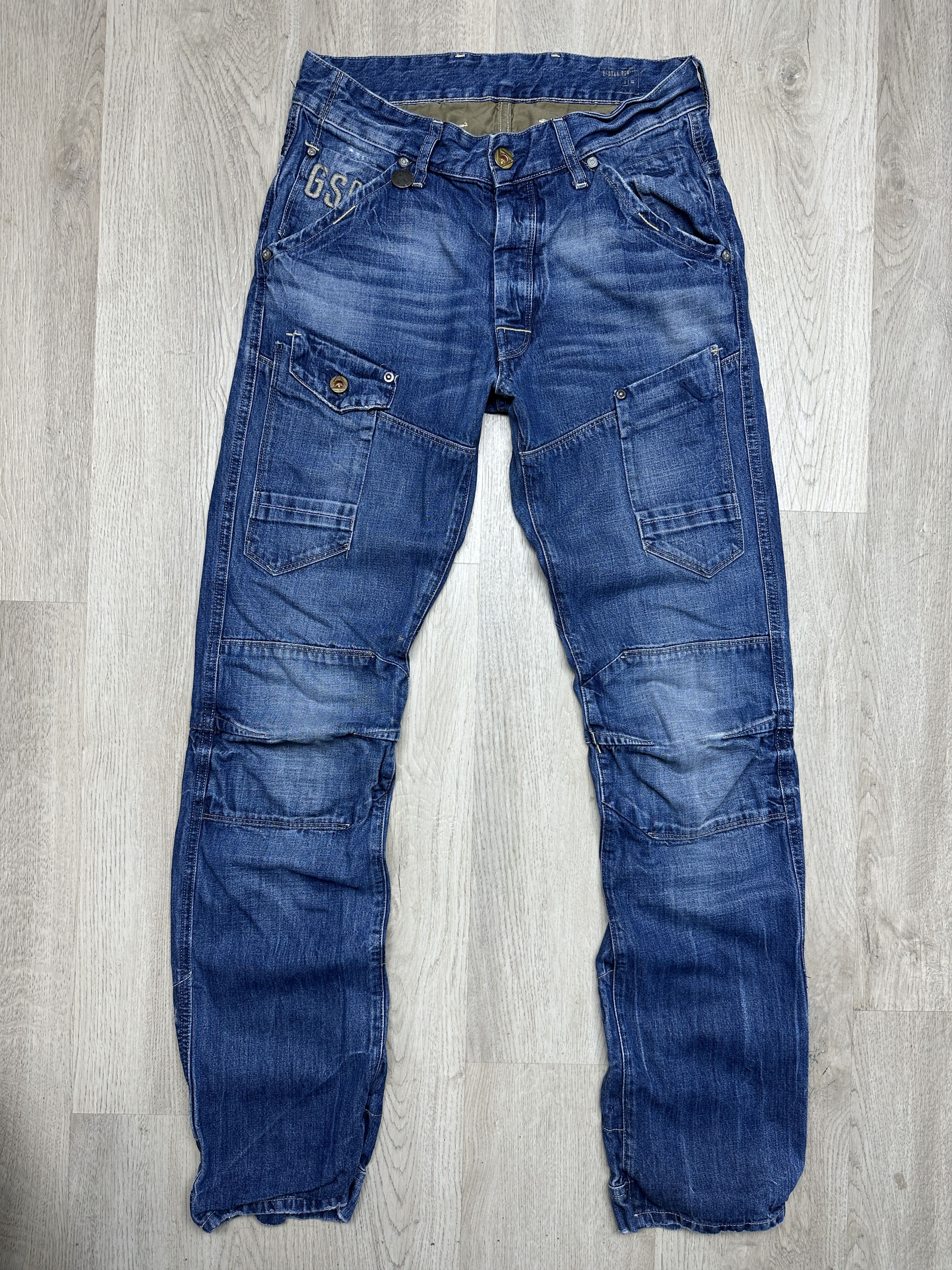 G-Star G Star Raw Mens General Tapered Denim Pants Double Knee Y2K Size US 29 - 1 Thumbnail