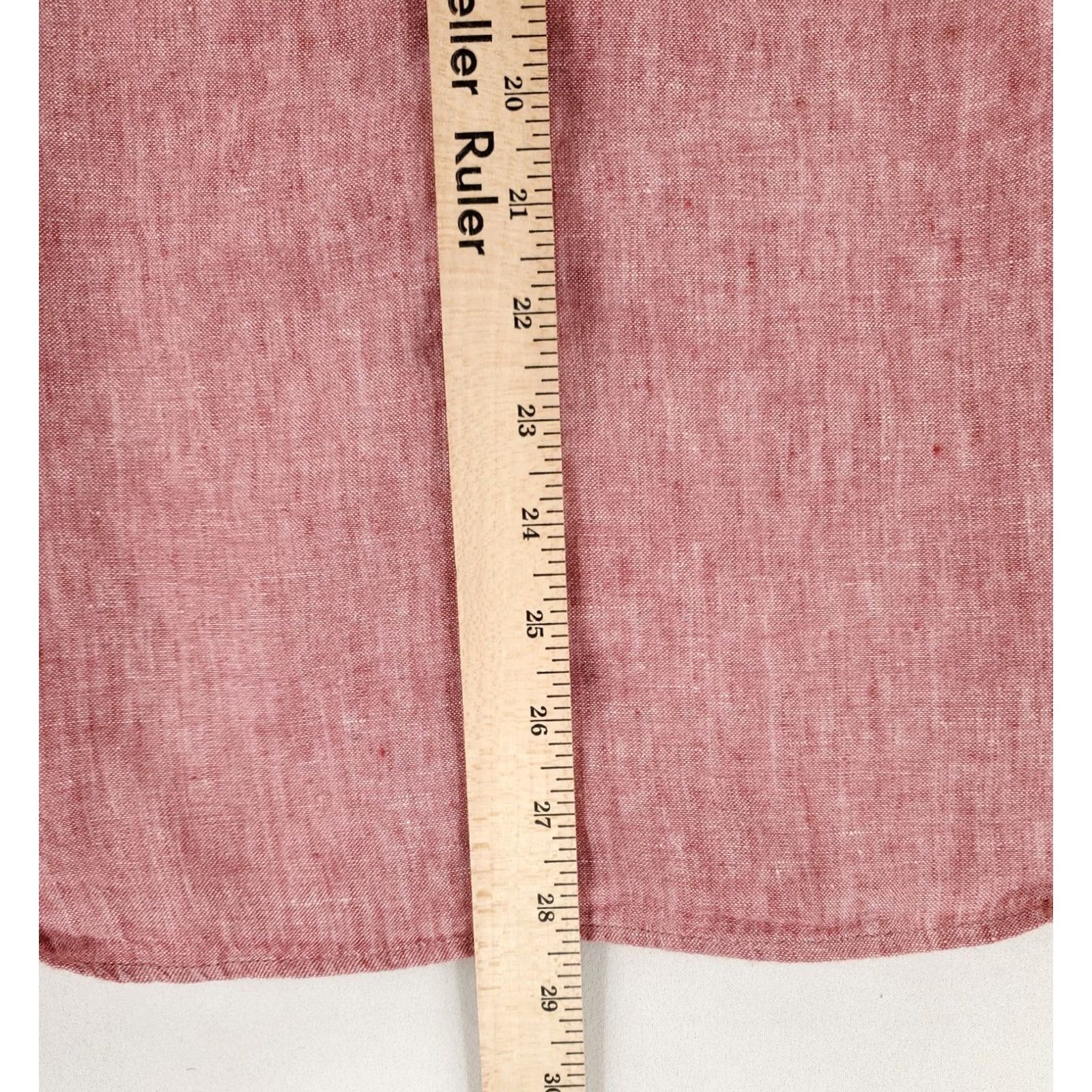 J.Crew J.CREW Shirt Button Down 100% Linen Short Sleeve Slim Red Men L Size US L / EU 52-54 / 3 - 5 Thumbnail