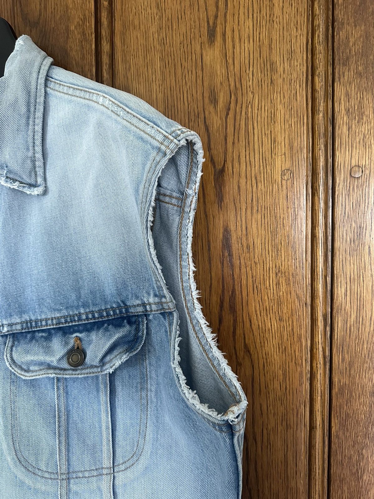 Saint Laurent Paris Ss16 Surf Sound Saint Laurent grail sleeveless denim jacket Size US XL / EU 56 / 4 - 15 Thumbnail