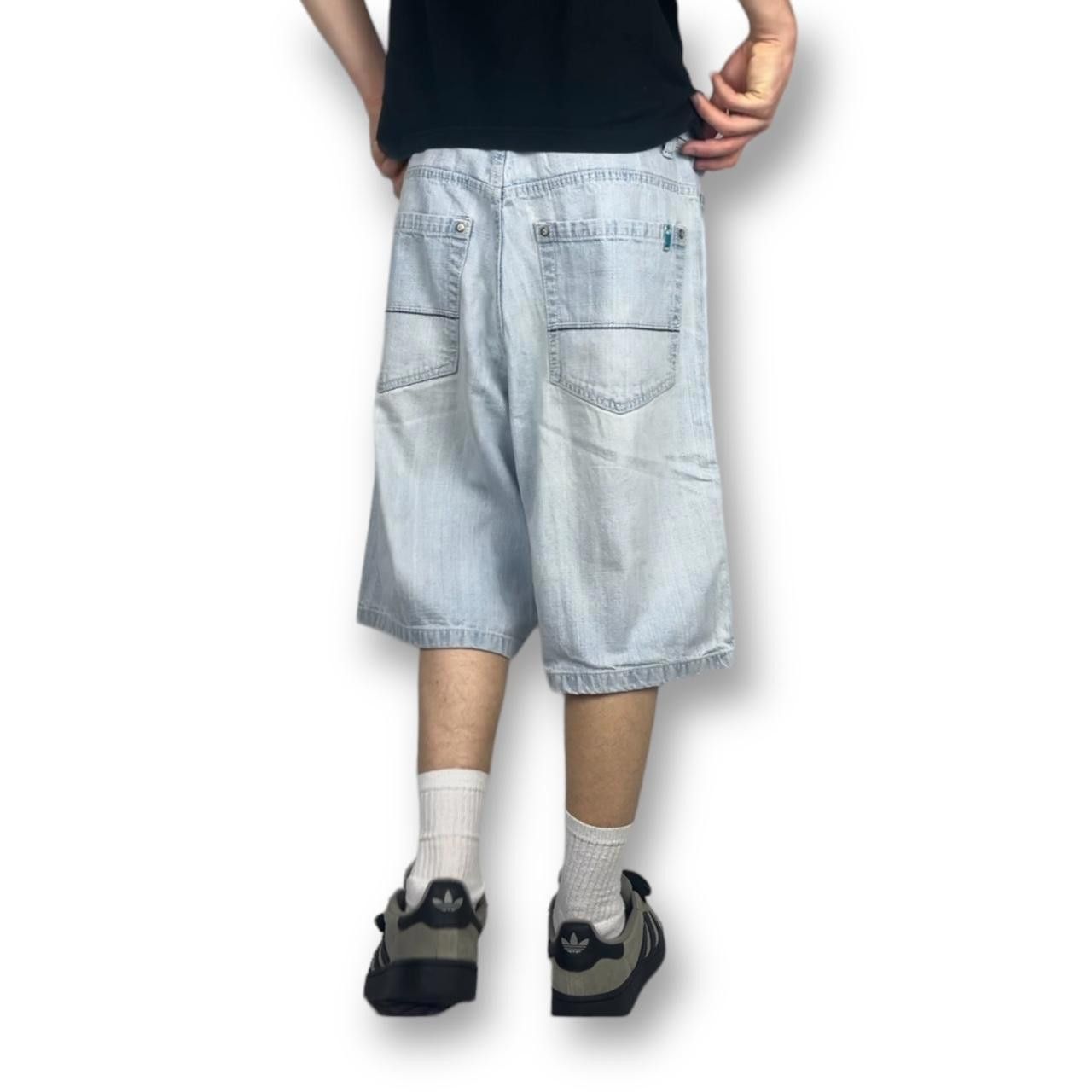 Southpole Southpole Men's Blue and White Shorts Size US 34 / EU 50 - 1 Thumbnail