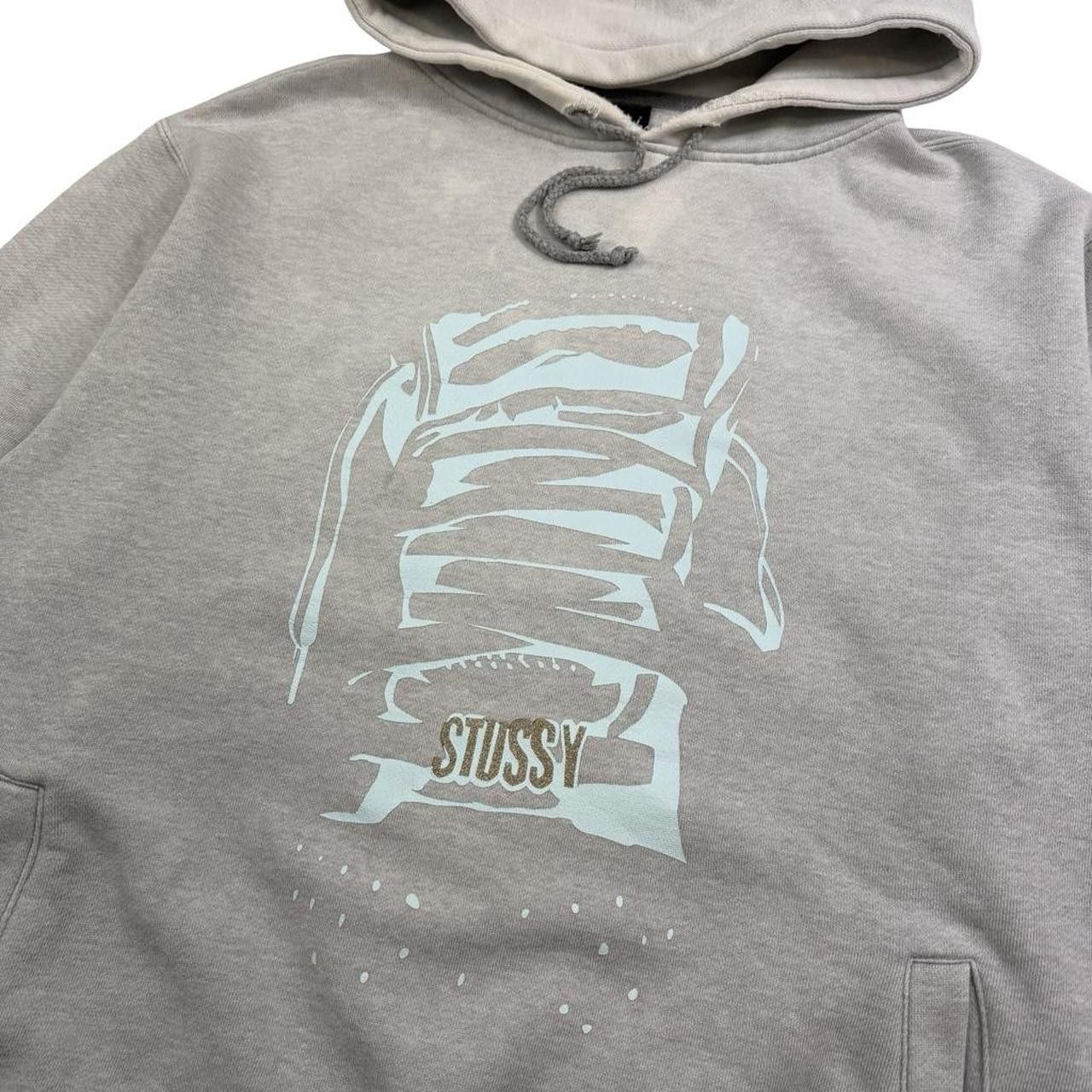 Stussy Vintage 2000s Stussy Pullover Shoe Hoodie - Extra Large Size US XL / EU 56 / 4 - 2 Thumbnail