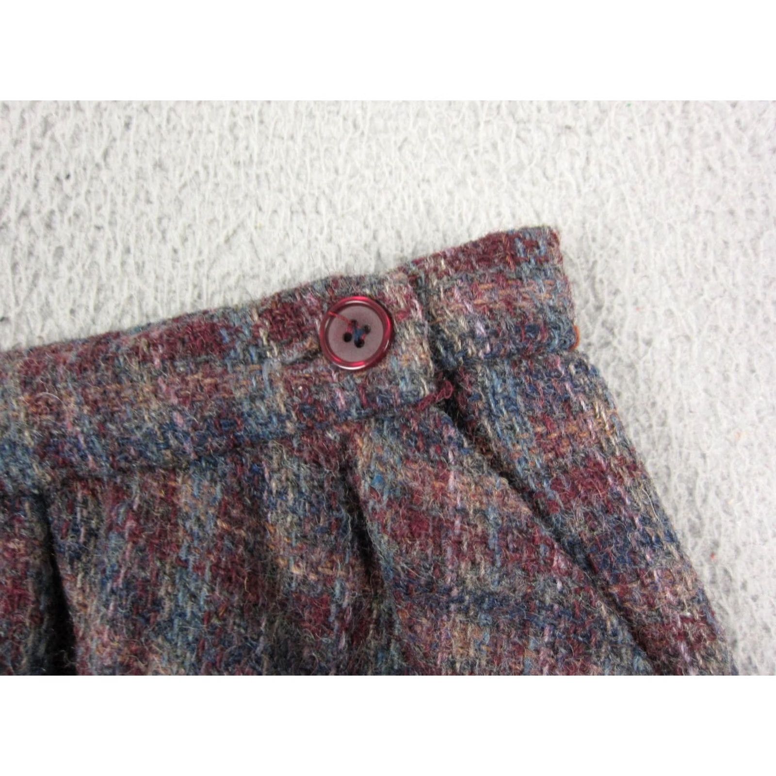 Talbots VINTAGE Talbots Skirt Woman Midi A-Line 12P Red Check Wool Nylon Knit 80s 90s Mens Womens Girls Boys Size 34" / US 12 / IT 48 - 7 Thumbnail