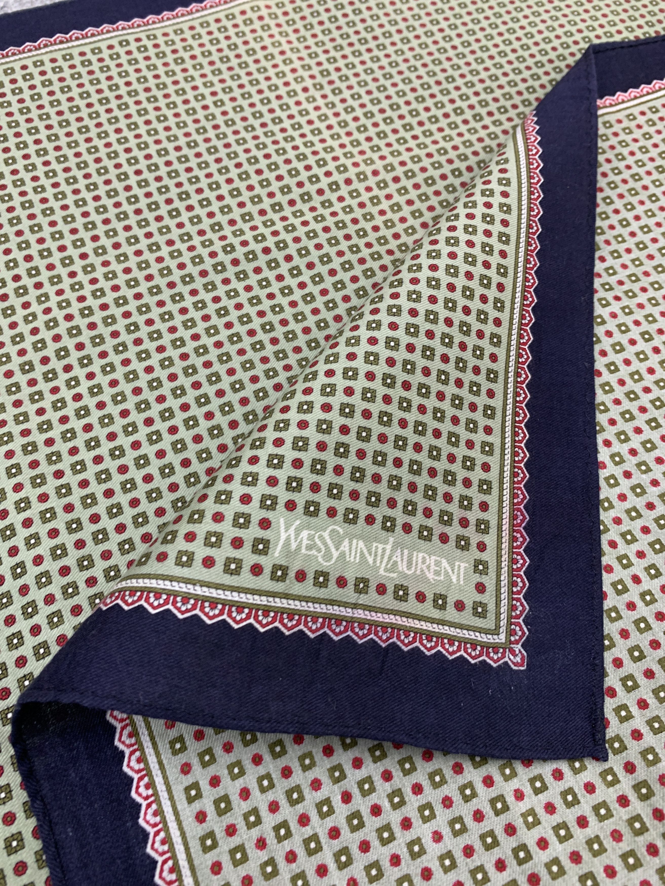 Vintage × Yves Saint Laurent Vintage Yves Saint Laurent Scarf Handkerchief - HKA973 Size ONE SIZE - 8 Thumbnail