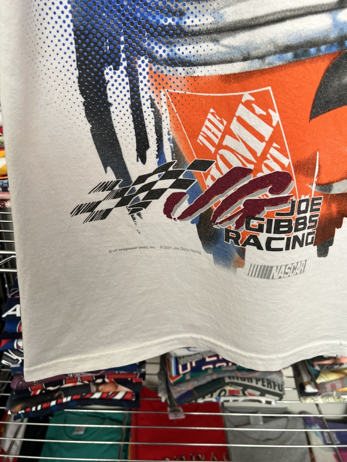 Chase Authentics 2001 NASCAR Tony Stewart AOP Racing Tee Size US L / EU 52-54 / 3 - 5 Thumbnail