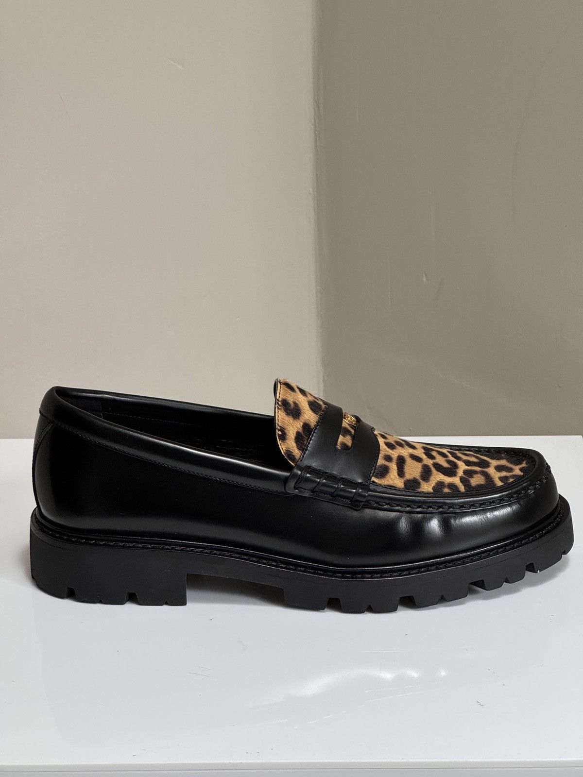Celine Celine Homme Black Leopard Print Triomphe Loafers EU42 Size US 9 / EU 42 - 2 Thumbnail