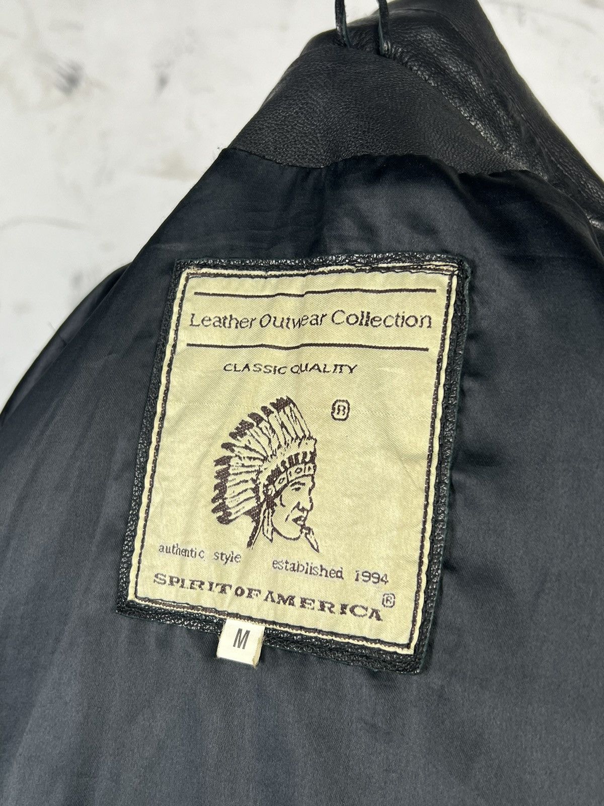 Vintage Spirit of America Leather Double Breasted Jacket S - M Size M / US 6-8 / IT 42-44 - 8 Thumbnail