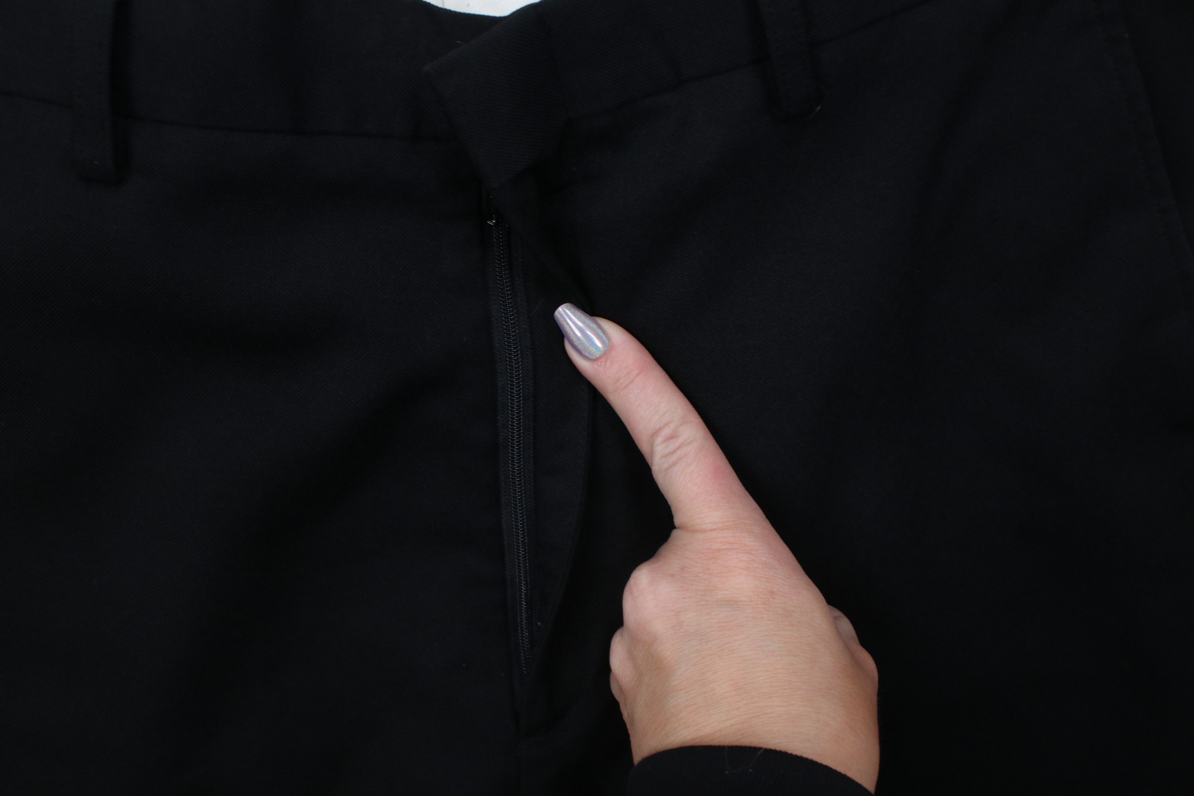Vintage Vintage 90s Streetwear Flared Wide Leg Chino Pants Black Size US 34 / EU 50 - 7 Thumbnail