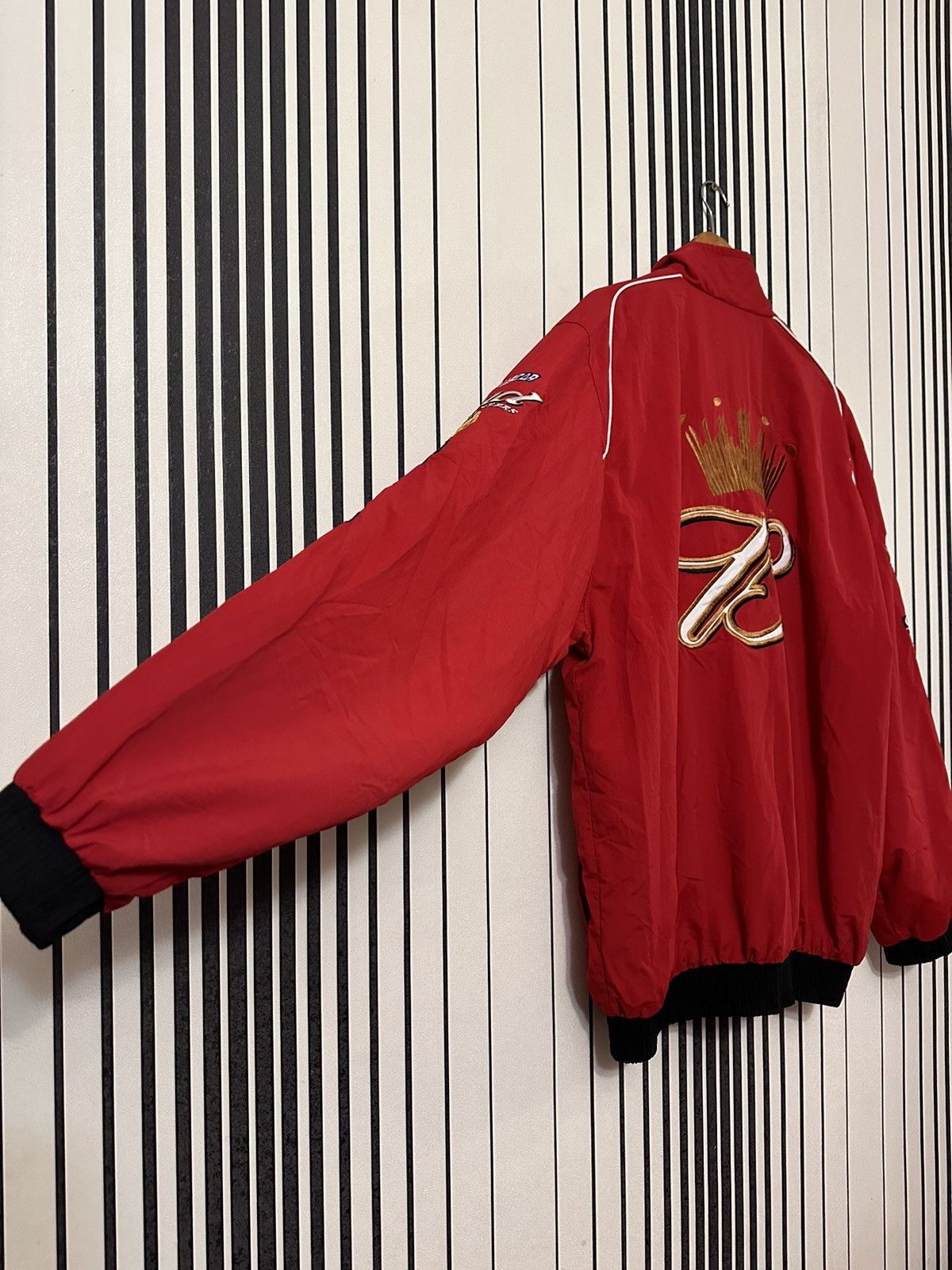 Budweiser 00’s Nascar Bud Y2k Multi-Patched Red Racing Jacket Size US XL / EU 56 / 4 - 12 Thumbnail