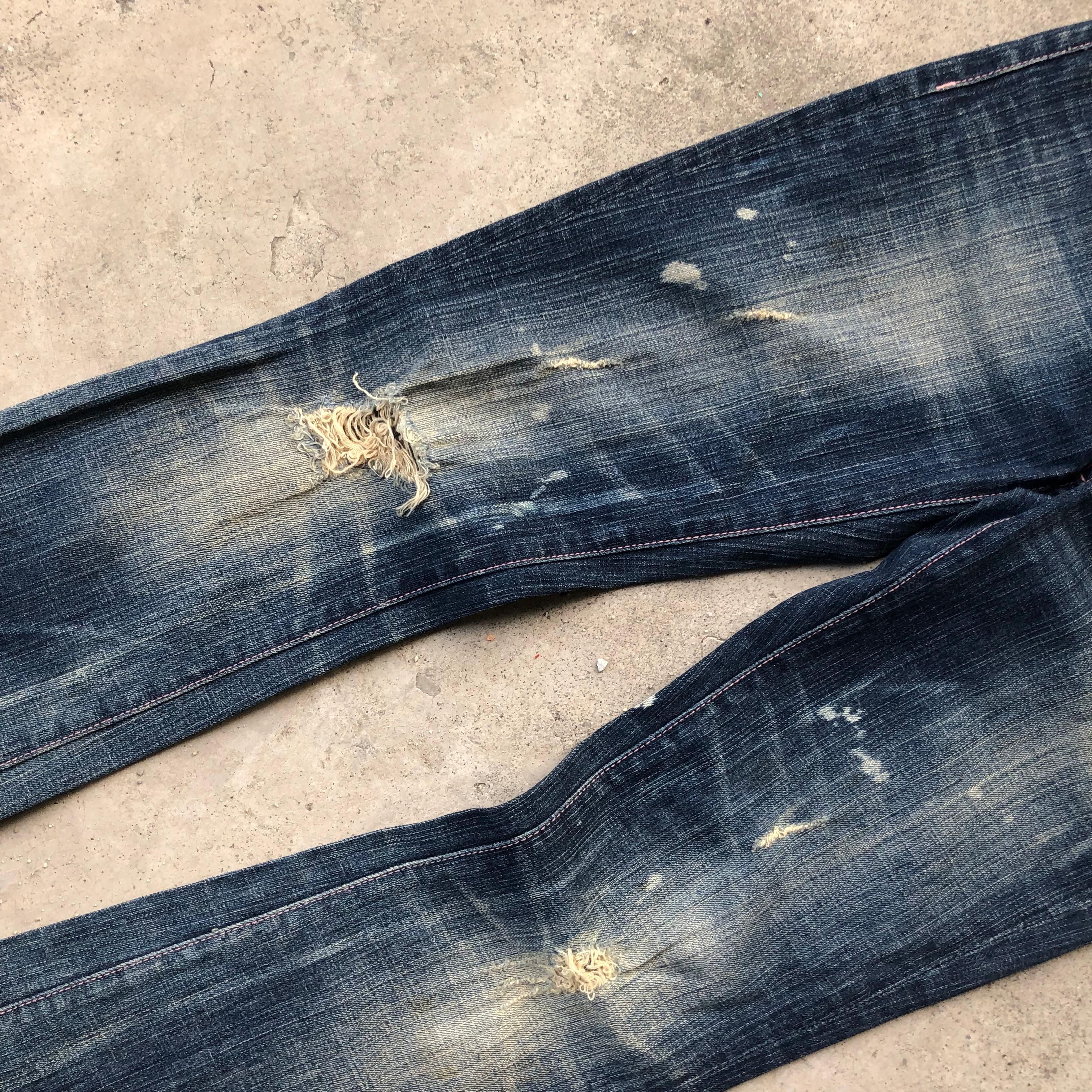 If Six Was Nine Parasuco Distressed Flared Jeans Size US 29 - 8 Thumbnail