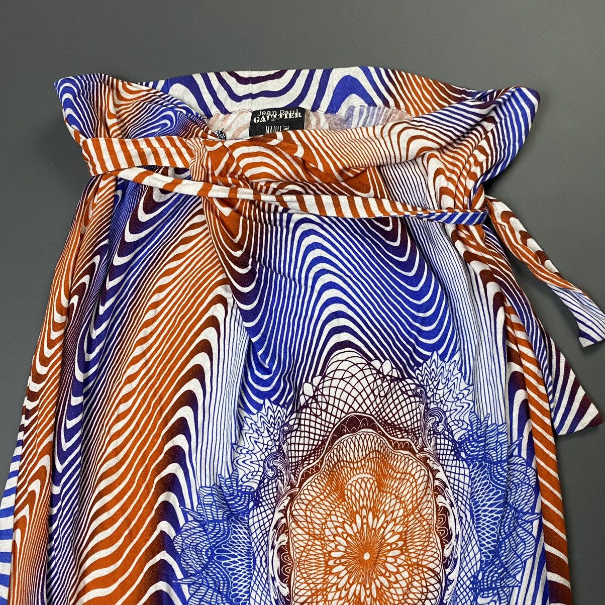 Jean Paul Gaultier Jean Paul Gaultier - Illusion Wraparound Tie Print Skirt Size 28" / US 6 / IT 42 - 3 Thumbnail
