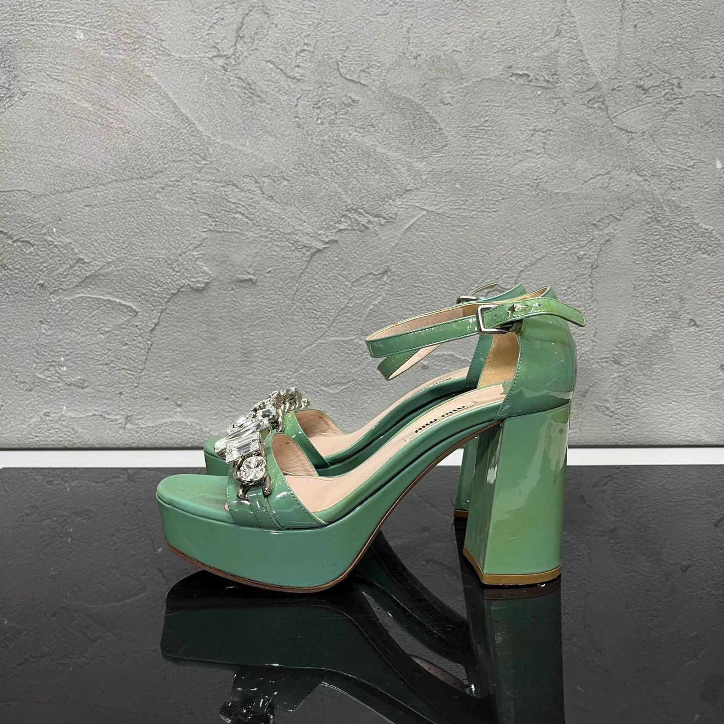Miu Miu MIU MIU Women's Crystal Heels 36 Size US 5 / IT 35 - 4 Thumbnail