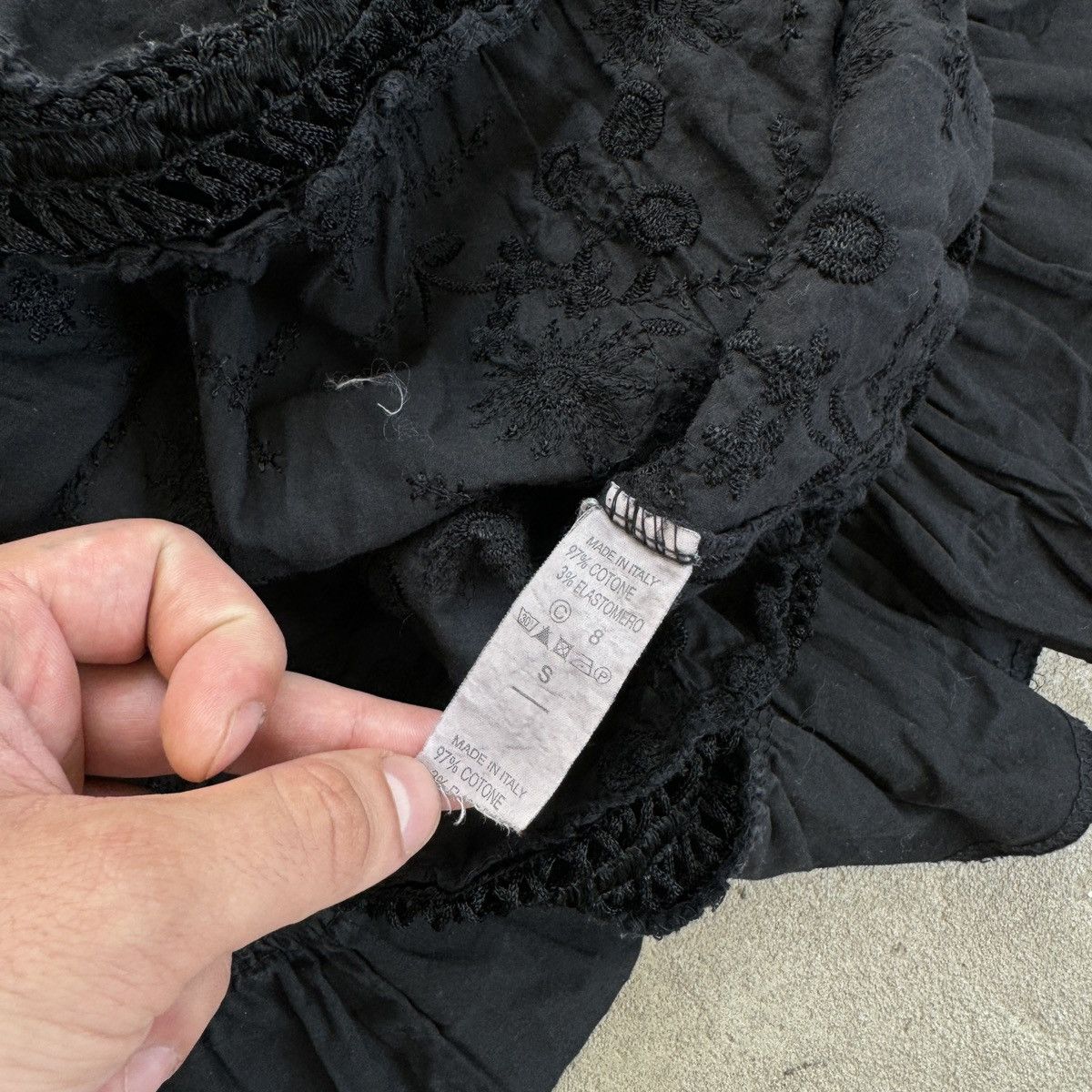 Vintage Vintage Italy Cotton Mini Skirt Size 25" / US 0 / IT 36 - 6 Thumbnail