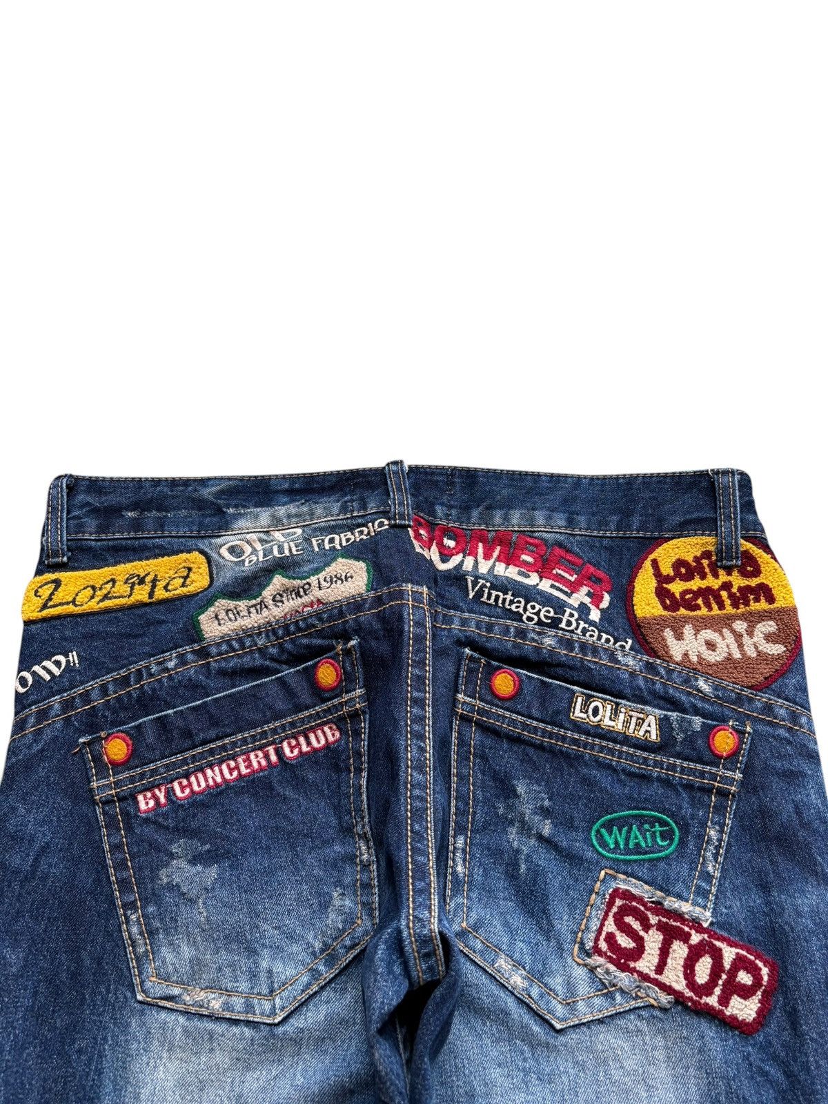 Japanese Brand Vintage Japanese Brand Patch Embellish Mud Wash Loose Jean Size US 34 / EU 50 - 8 Thumbnail