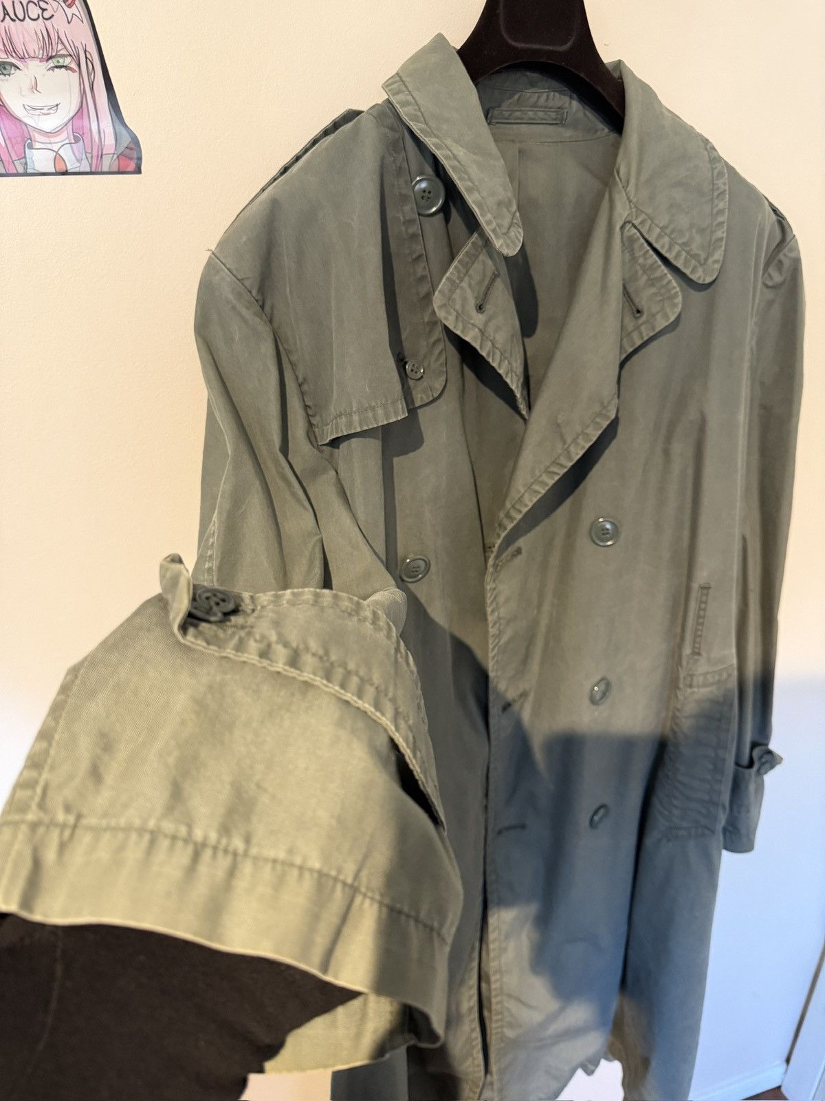 Vintage WW1 Army Trench Coat Size US XL / EU 56 / 4 - 4 Thumbnail