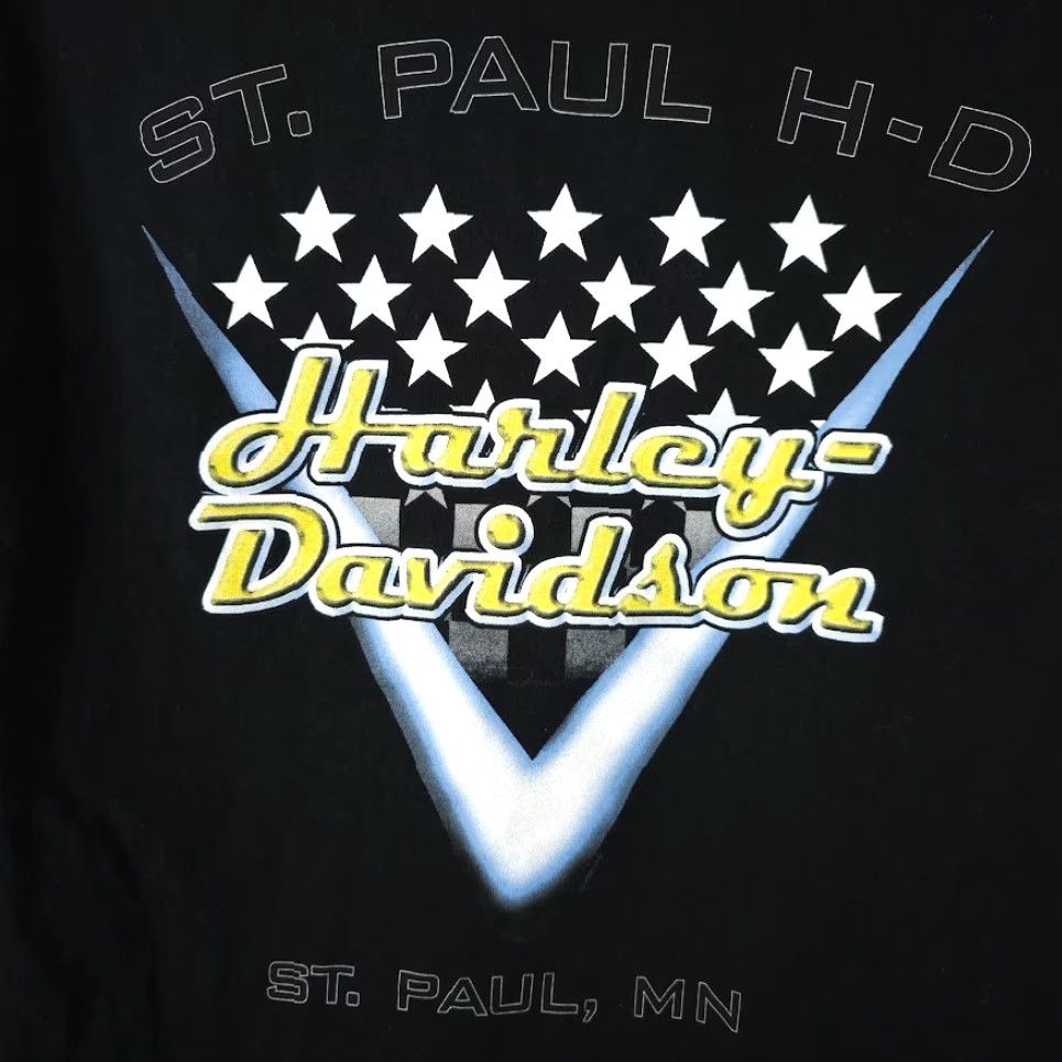 Harley Davidson VINTAGE Harley-Davidson T Shirt Mens Size Large Black Y2K 2000 St Paul Minnesota Harley-Davidson Shirt Men Large Black Y2K 2000 St Paul MN Size US L / EU 52-54 / 3 - 5 Thumbnail