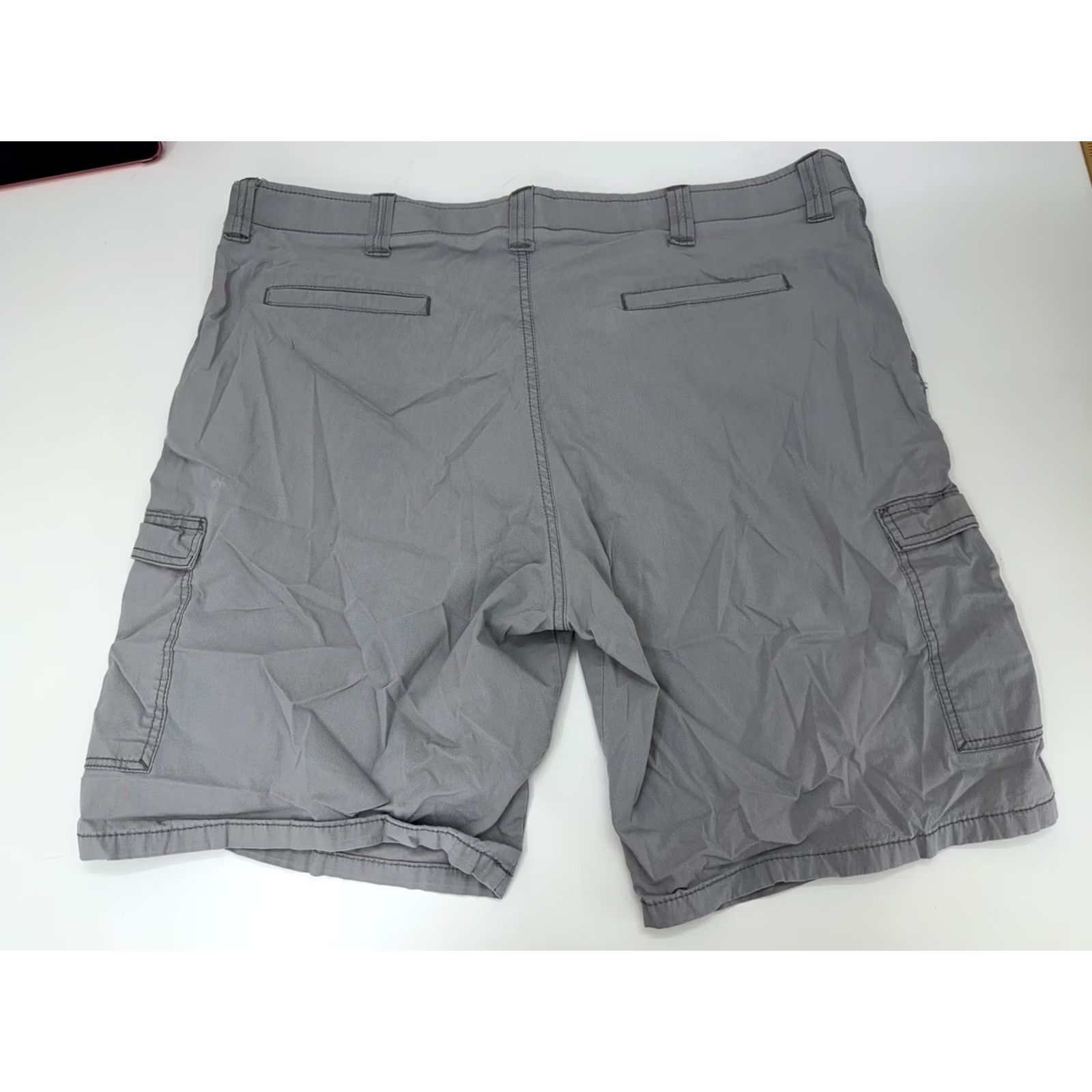 Wrangler Wrangler Mens Shorts Cargo Gray 42 - Regular Rise, Flat Front, Pockets, Button Closure, Cotton Nylon Spandex - Casual Size US 42 / EU 58 - 7 Thumbnail