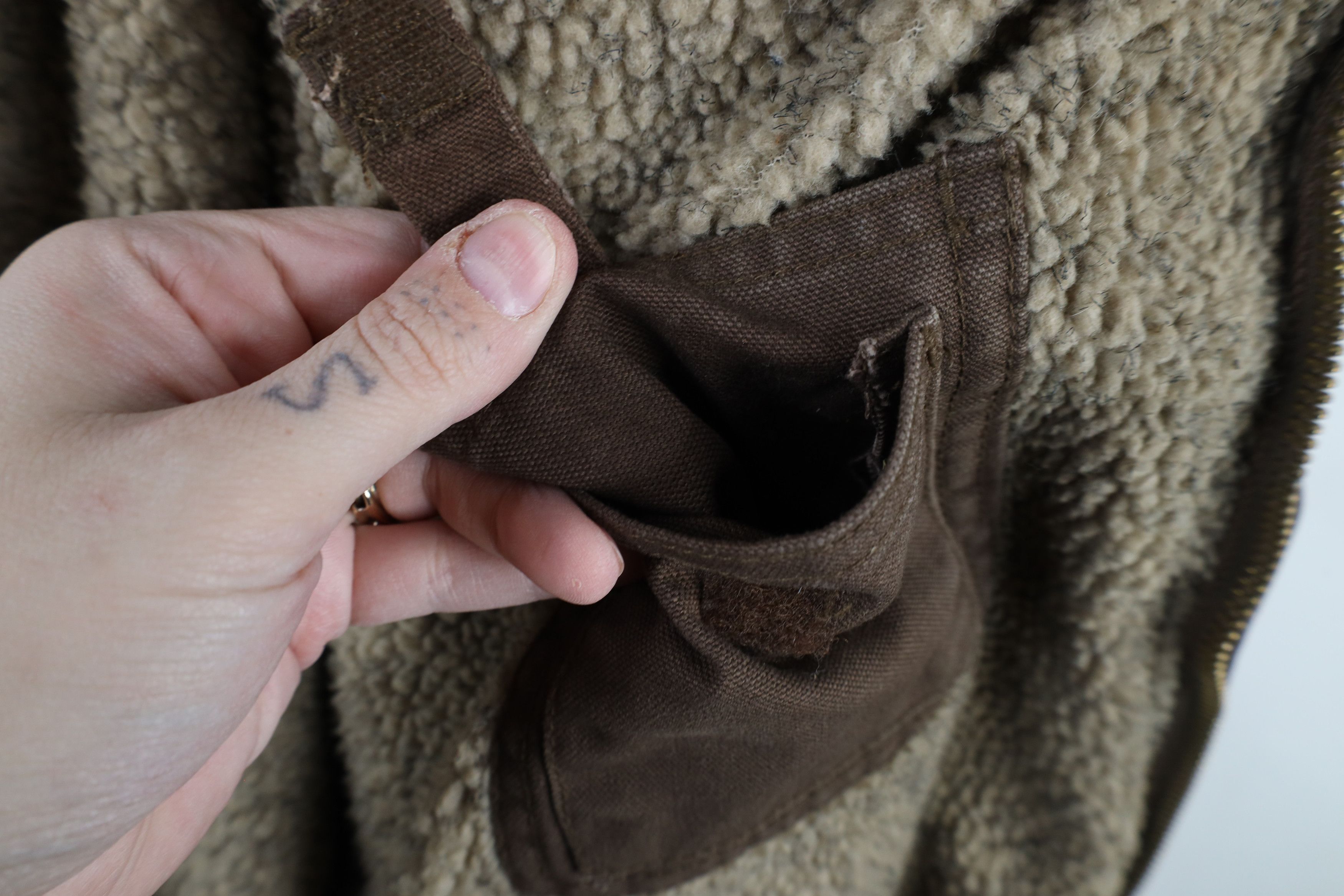 Vintage Vintage Streetwear Pile Fleece Lined Hooded Canvas Jacket Size US XL / EU 56 / 4 - 13 Thumbnail