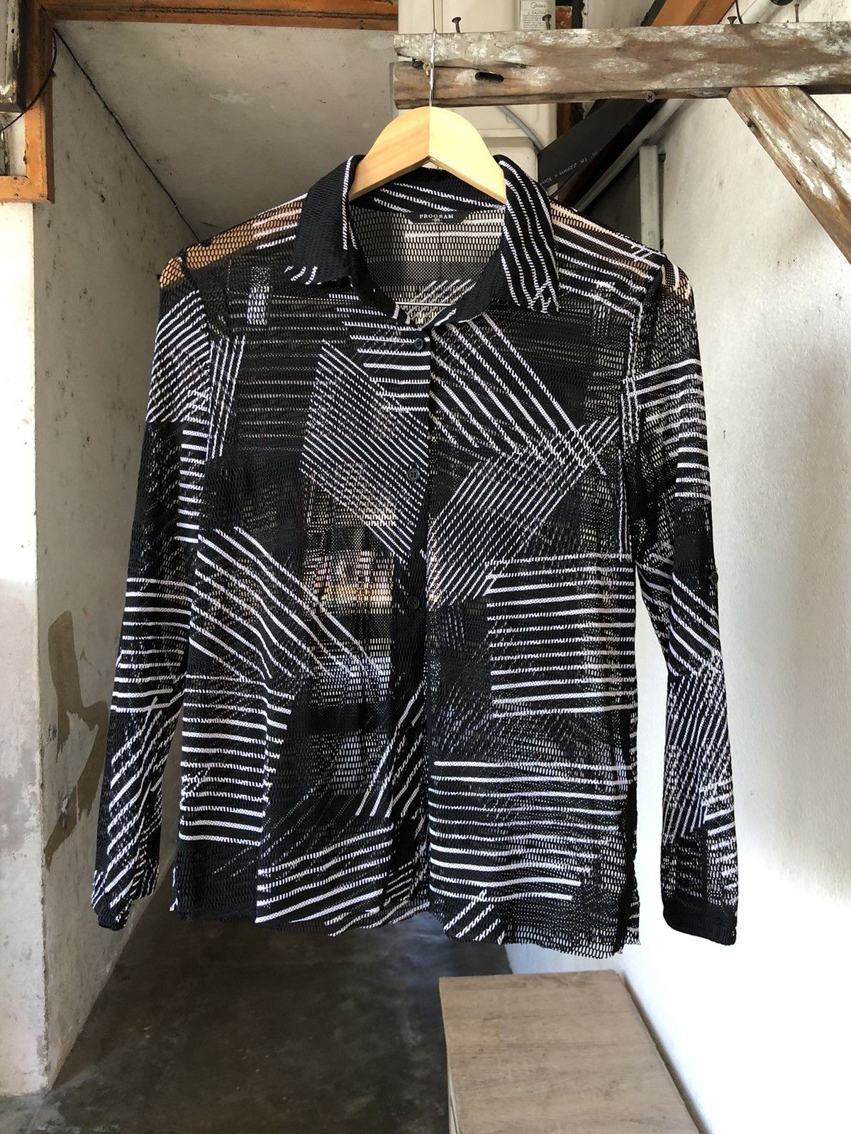 Japanese Brand Issey Miyake Design Program Transparent Button Up Shirt Size XS / US 0-2 / IT 36-38 - 1 Thumbnail