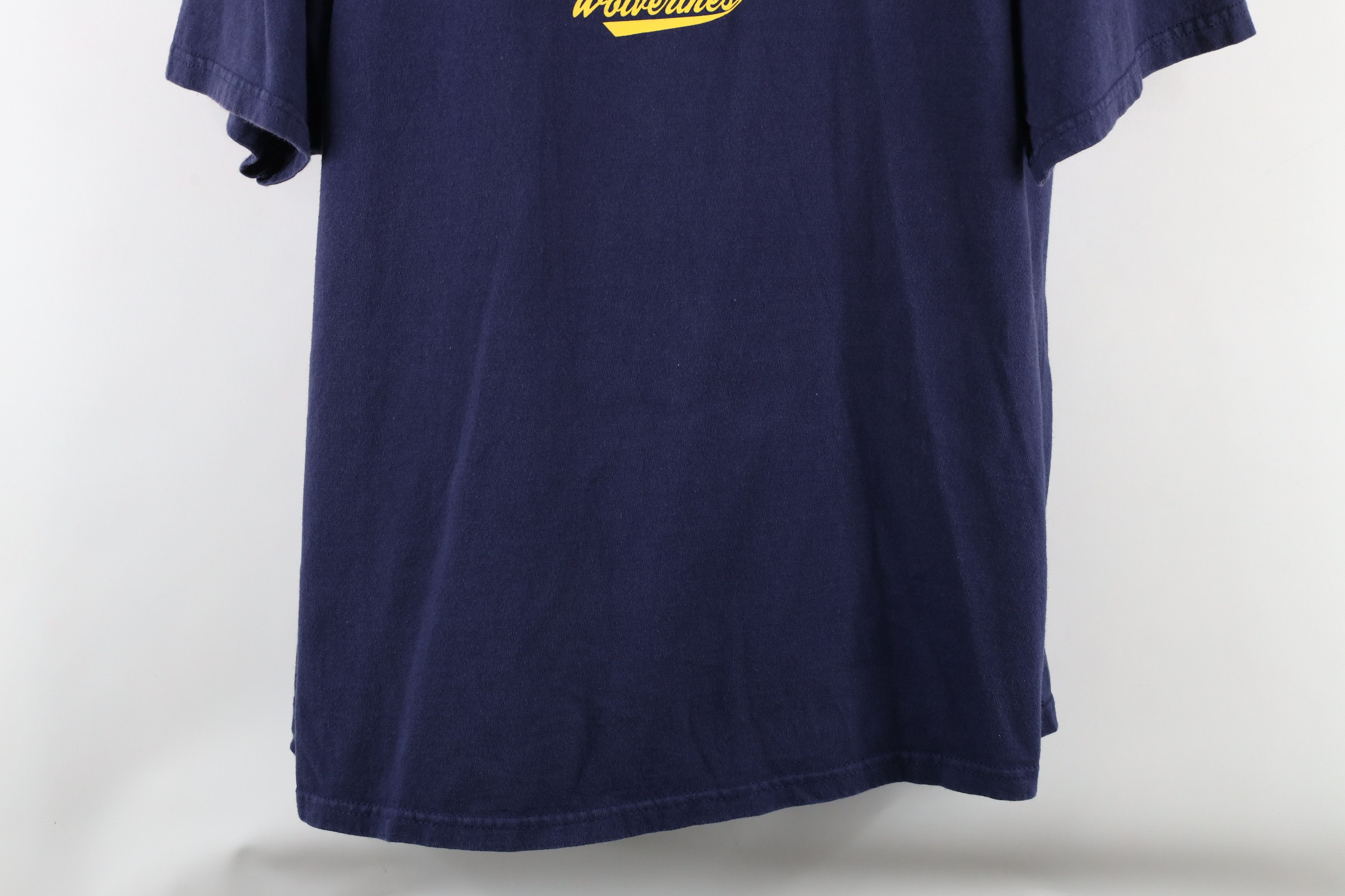Vintage Vintage 90s Spell Out University of Michigan T-Shirt Blue Size US XXL / EU 58 / 5 - 3 Thumbnail