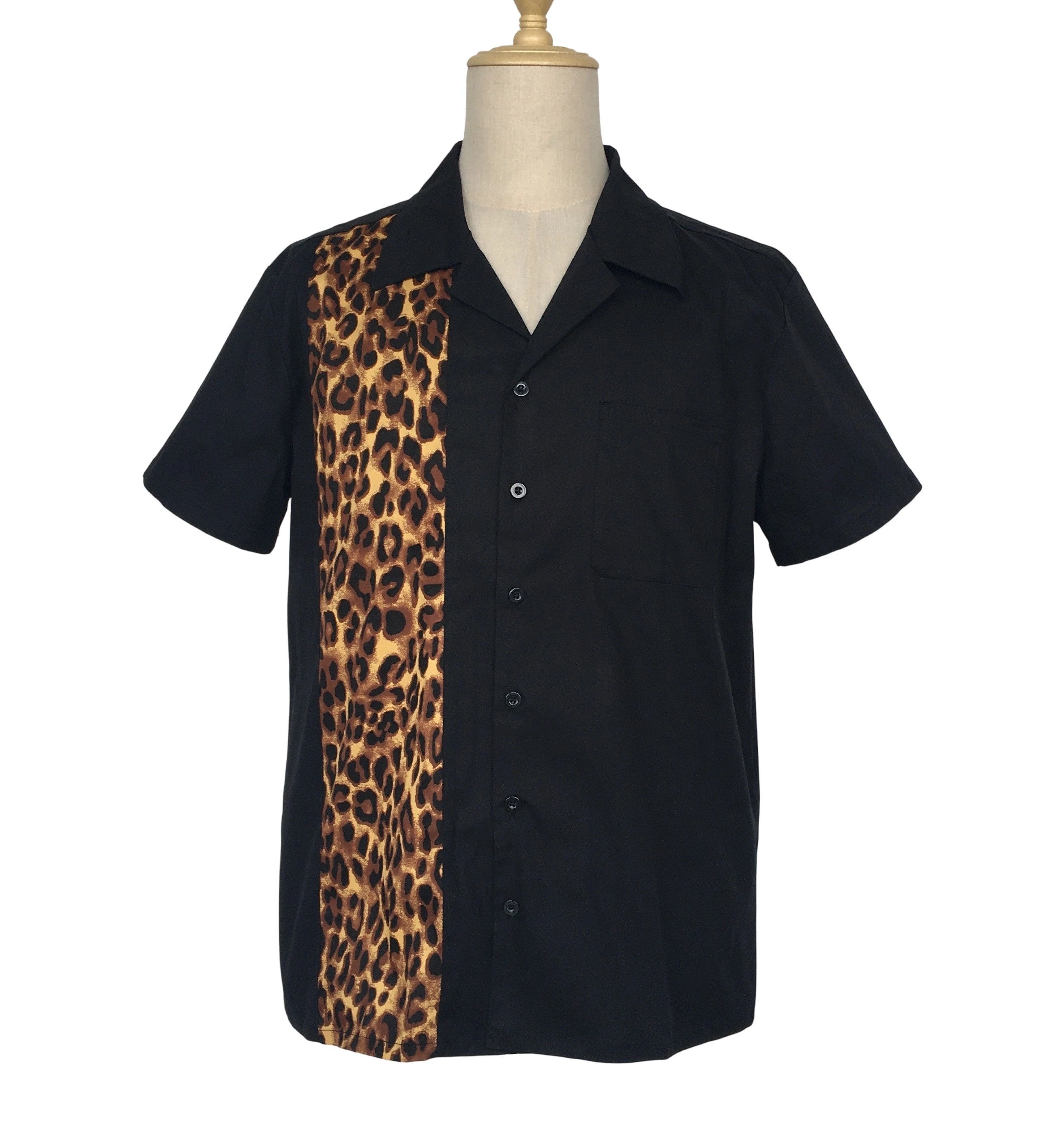 Other Retro Casual Men Shirts Cotton Leopard Panel Size US XXL / EU 58 / 5 - 1 Thumbnail
