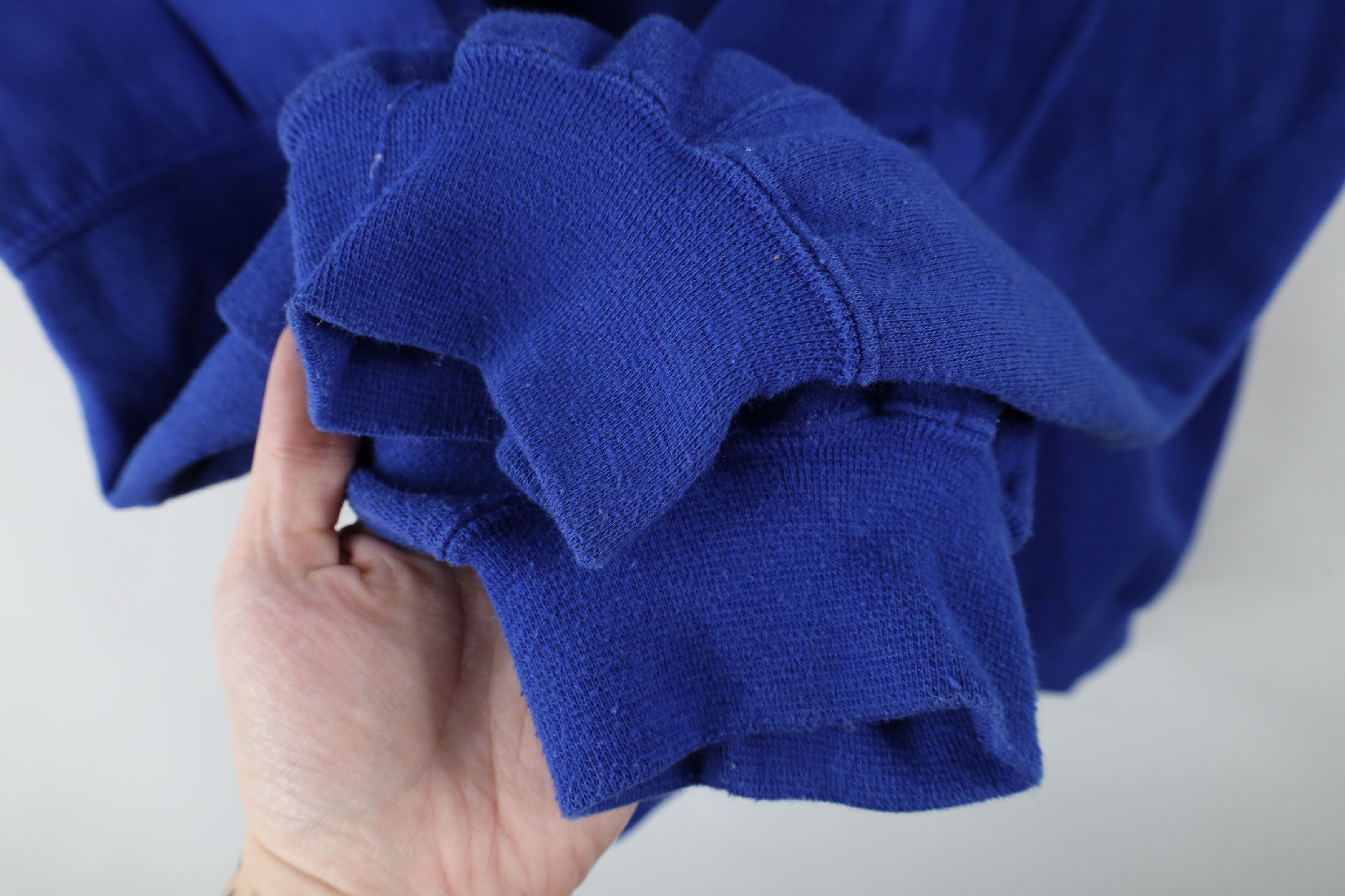 Vintage Vintage 90s Streetwear Blank Heavy Collared Sweatshirt Blue Size US XXL / EU 58 / 5 - 6 Thumbnail