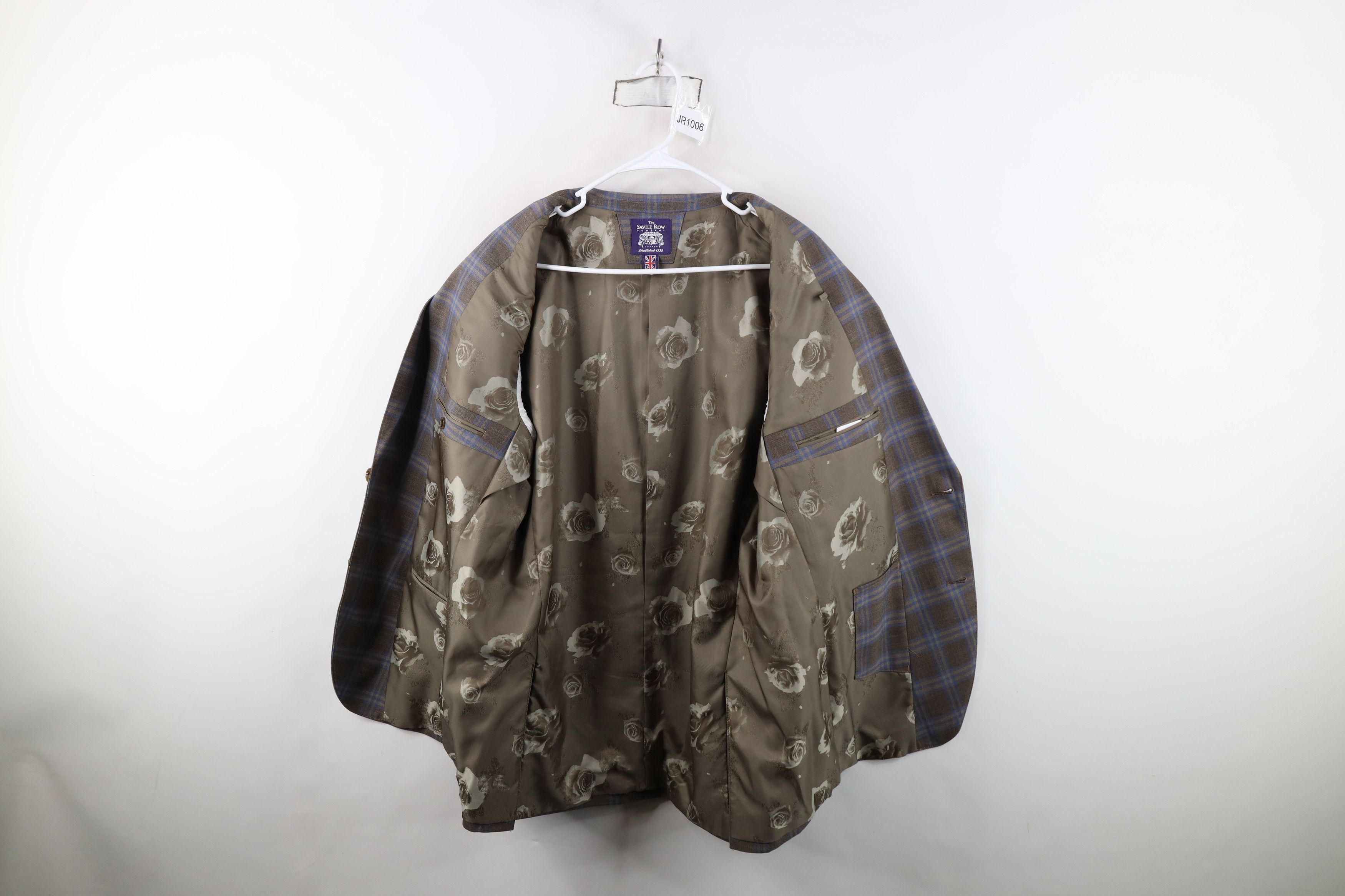 Vintage The Savile Row Rayon Gabardine Blazer Suit Jacket Plaid Size US XXL / EU 58 / 5 - 9 Thumbnail