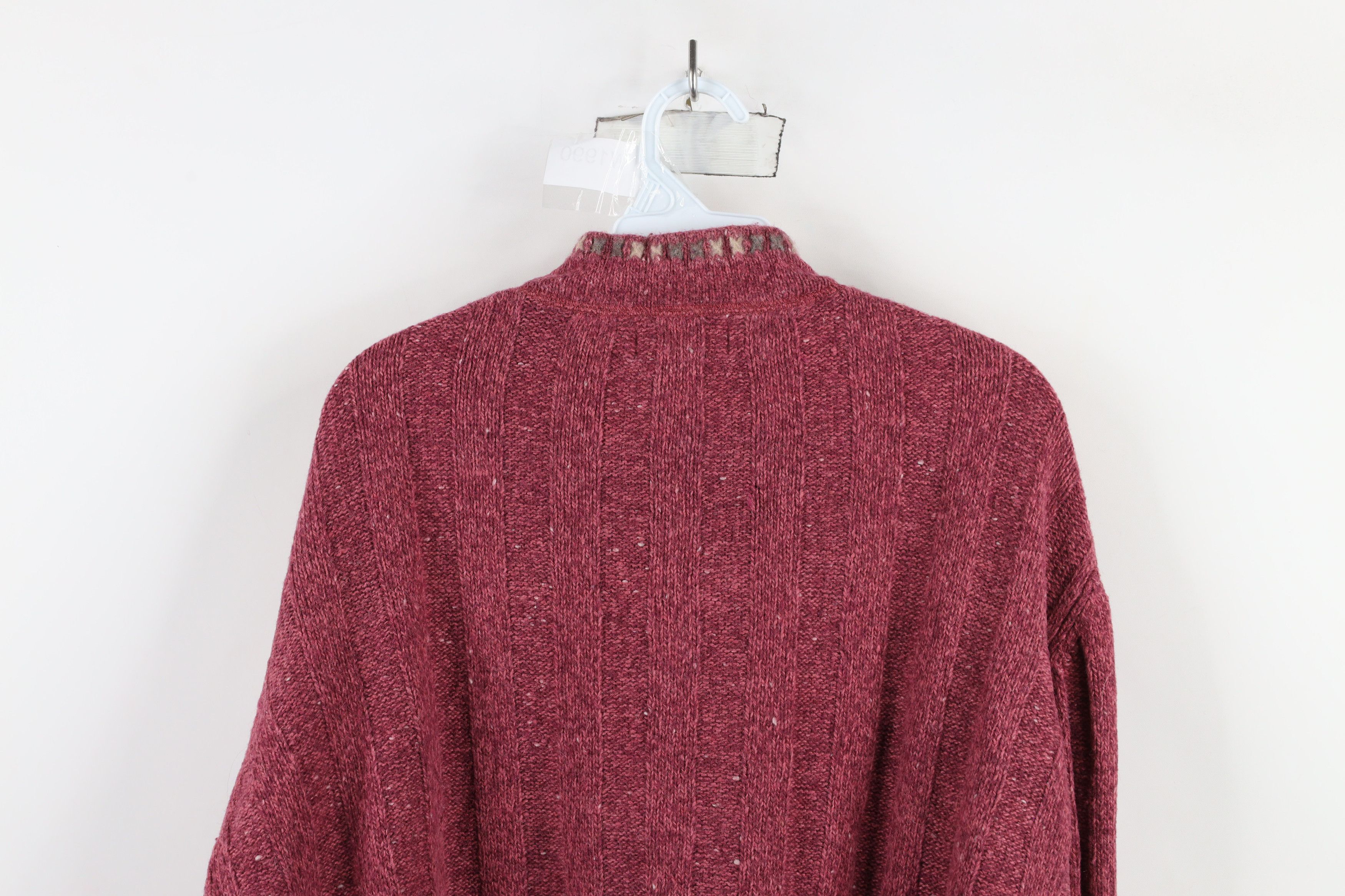 Vintage × Woolrich Woolen Mills Vintage 90s Woolrich Blend Ribbed Knit Half Zip Sweater Pink Size XXL / US 16-18 / IT 52-54 - 10 Thumbnail
