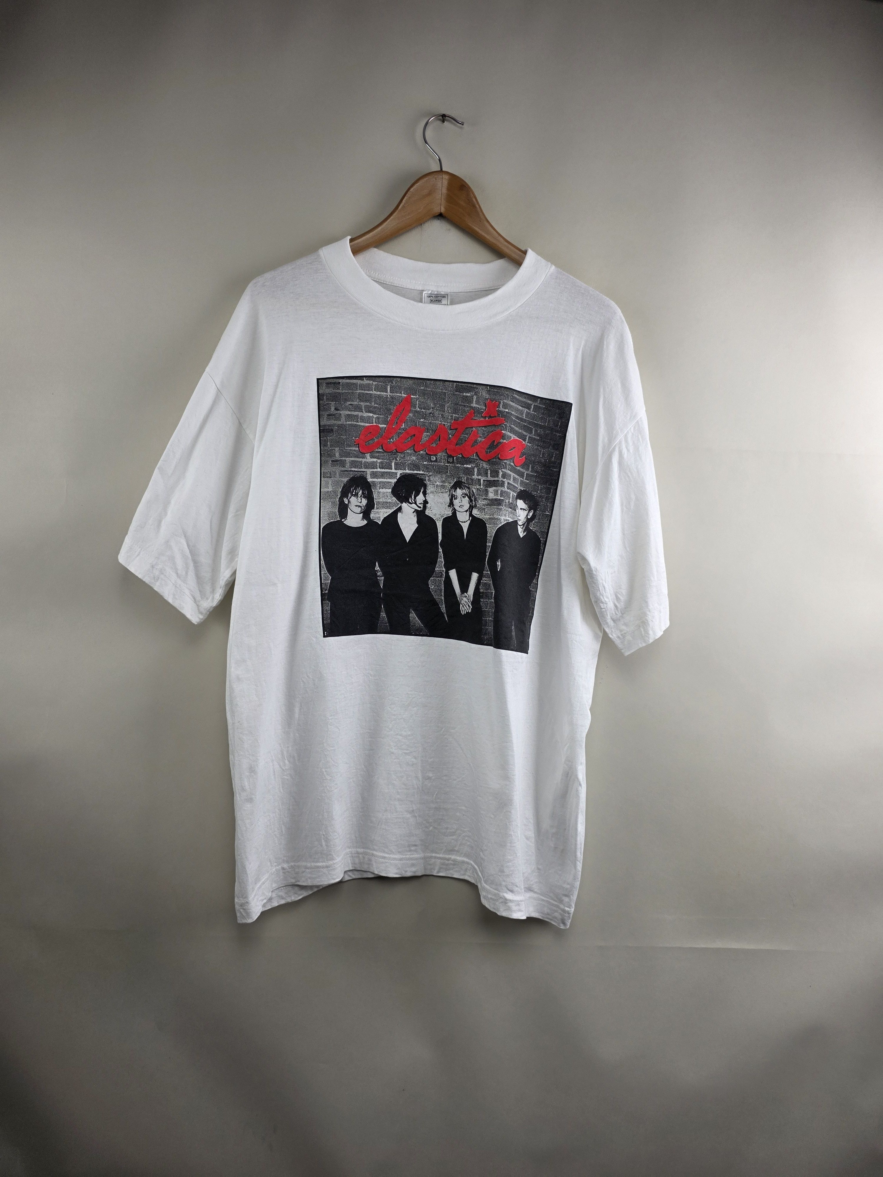 Band Tees 90s Elastica band tee britpop vintage t shirt XL 23" 29" Size US XL / EU 56 / 4 - 2 Thumbnail
