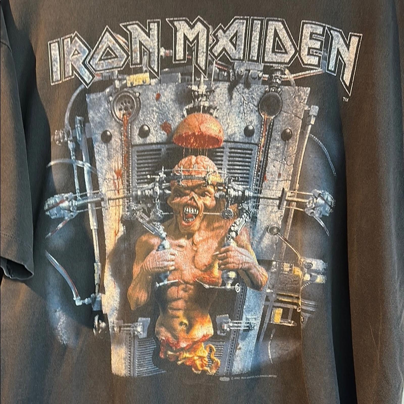 Homies Wonderland Vintage Iron Maiden The X Factor Graphic Single Stitch Shirt Size US XL / EU 56 / 4 - 2 Thumbnail