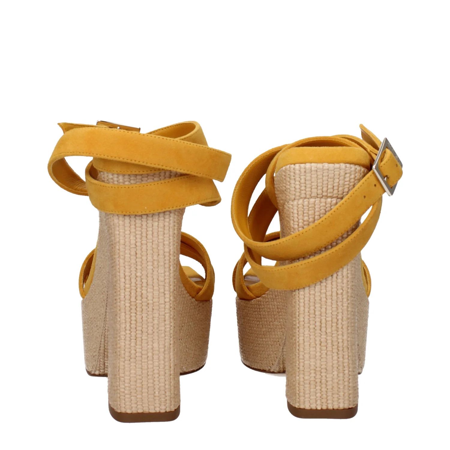 Jimmy Choo ob1o1e1124 Suede Sandals in Yellow Size US 7.5 / IT 37.5 - 5 Thumbnail