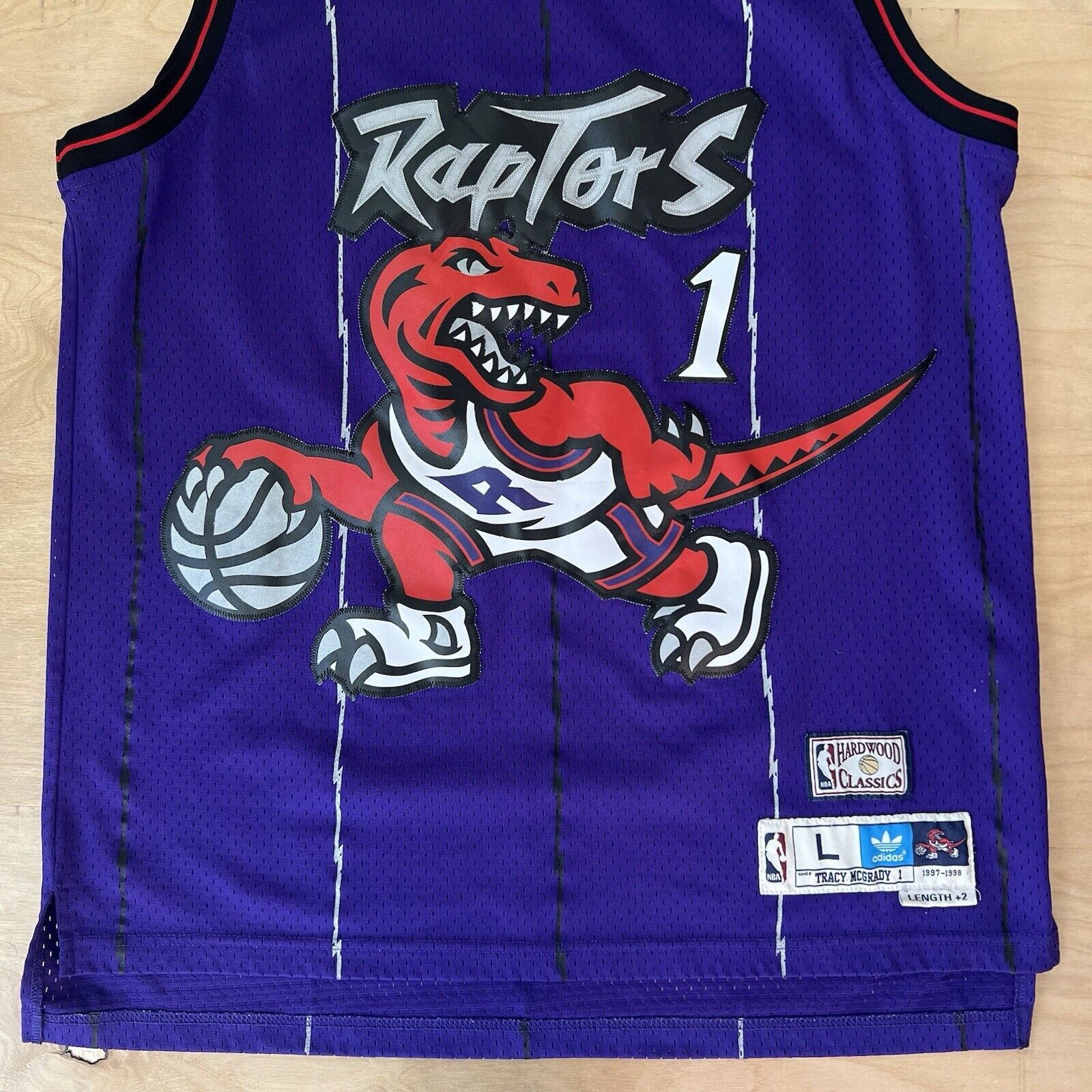 Adidas Tracy Mcgrady Toronto Raptors Jersey L Purple Adidas Size US L / EU 52-54 / 3 - 4 Thumbnail