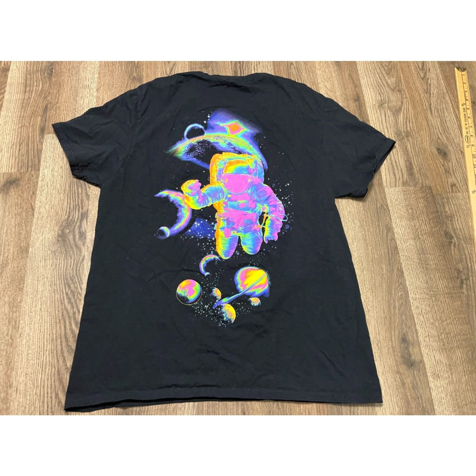 NASA Hyper Space Shirt Mens Large Black NASA Print Space Colorful Crew Neck Short Sleeve T-Shirt Size US L / EU 52-54 / 3 - 2 Thumbnail