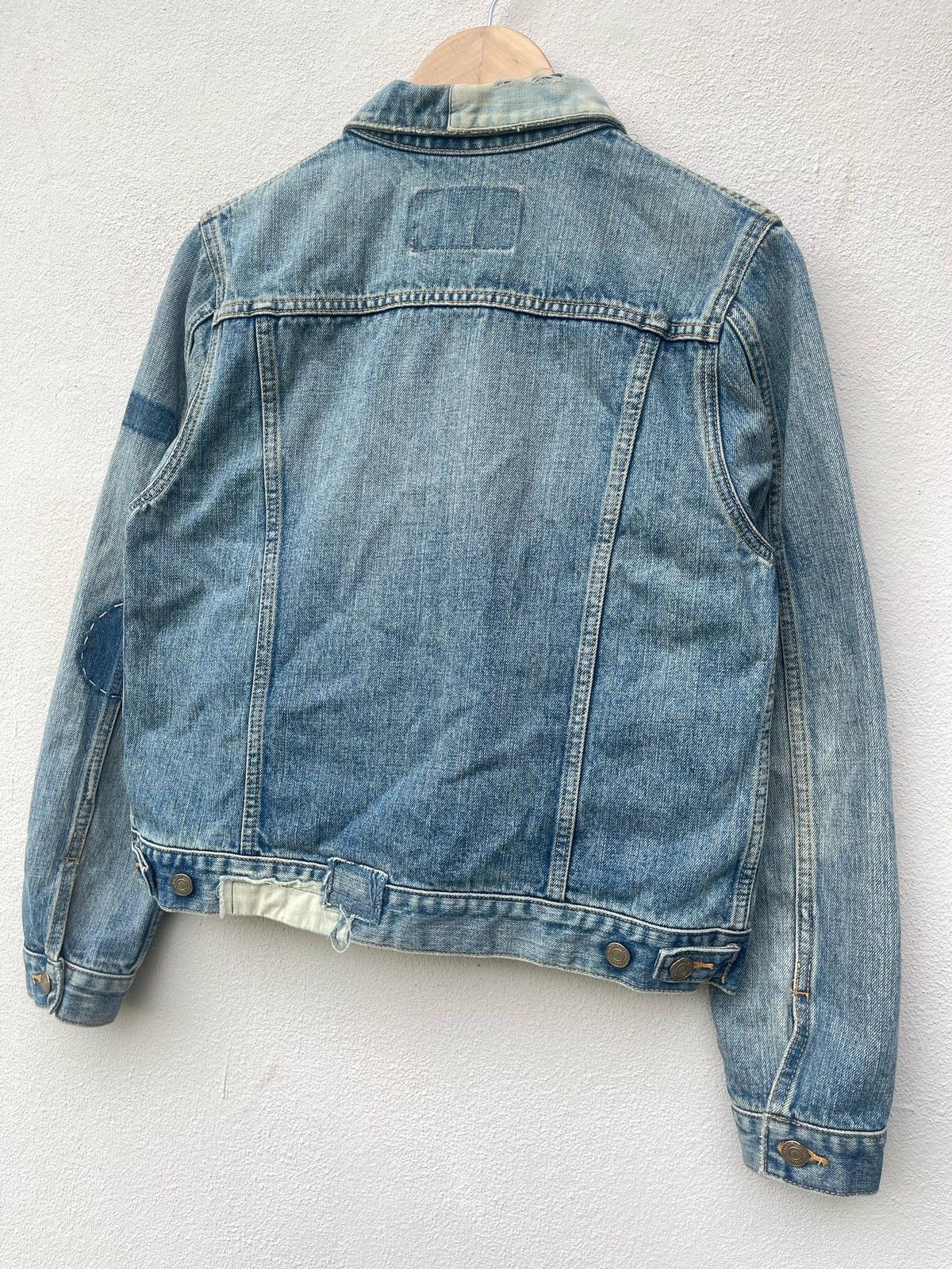 If Six Was Nine × Japanese Brand × Le Grande Bleu (L.G.B.) Ungrid Type-1 Trucker Boro Style Denim Jacket Size US M / EU 48-50 / 2 - 13 Thumbnail