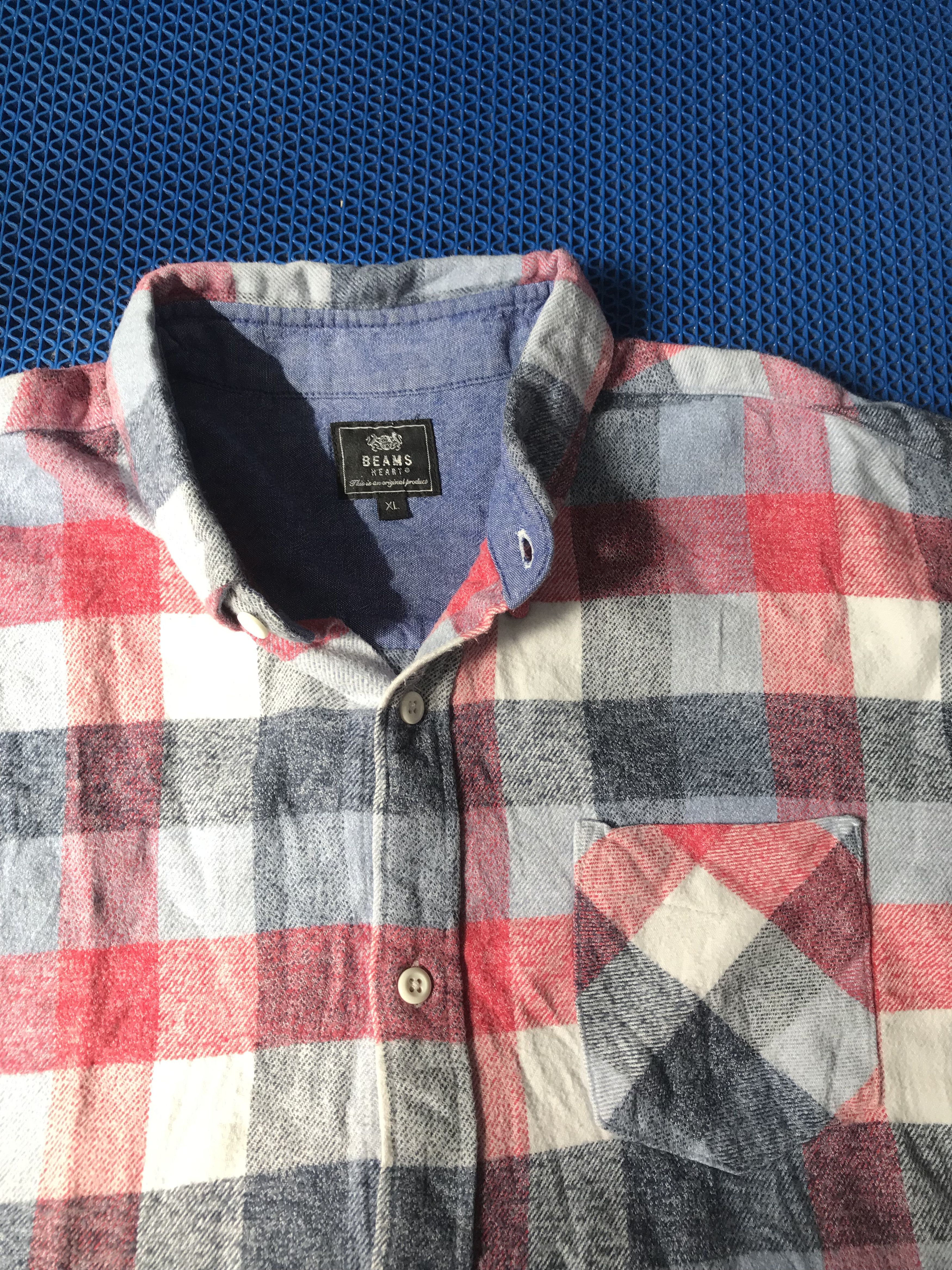 Japanese Brand Beams Heart Flannel Long Sleeves Shirt Size M Tartan Size US L / EU 52-54 / 3 - 6 Thumbnail