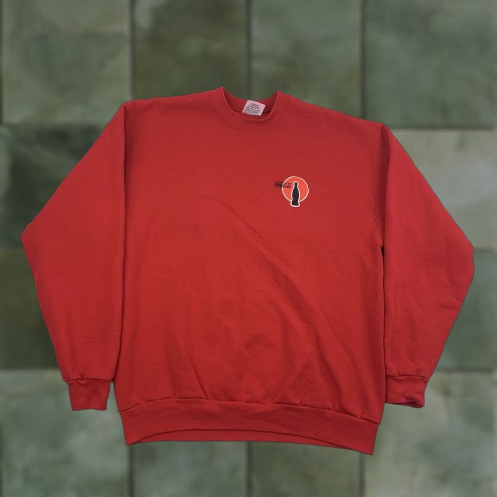 Vintage VINTAGE Coca Cola Sweatshirt Men XL Red Logo 90s Y2K Screen Stars Pullover Size US XL / EU 56 / 4 - 1 Thumbnail