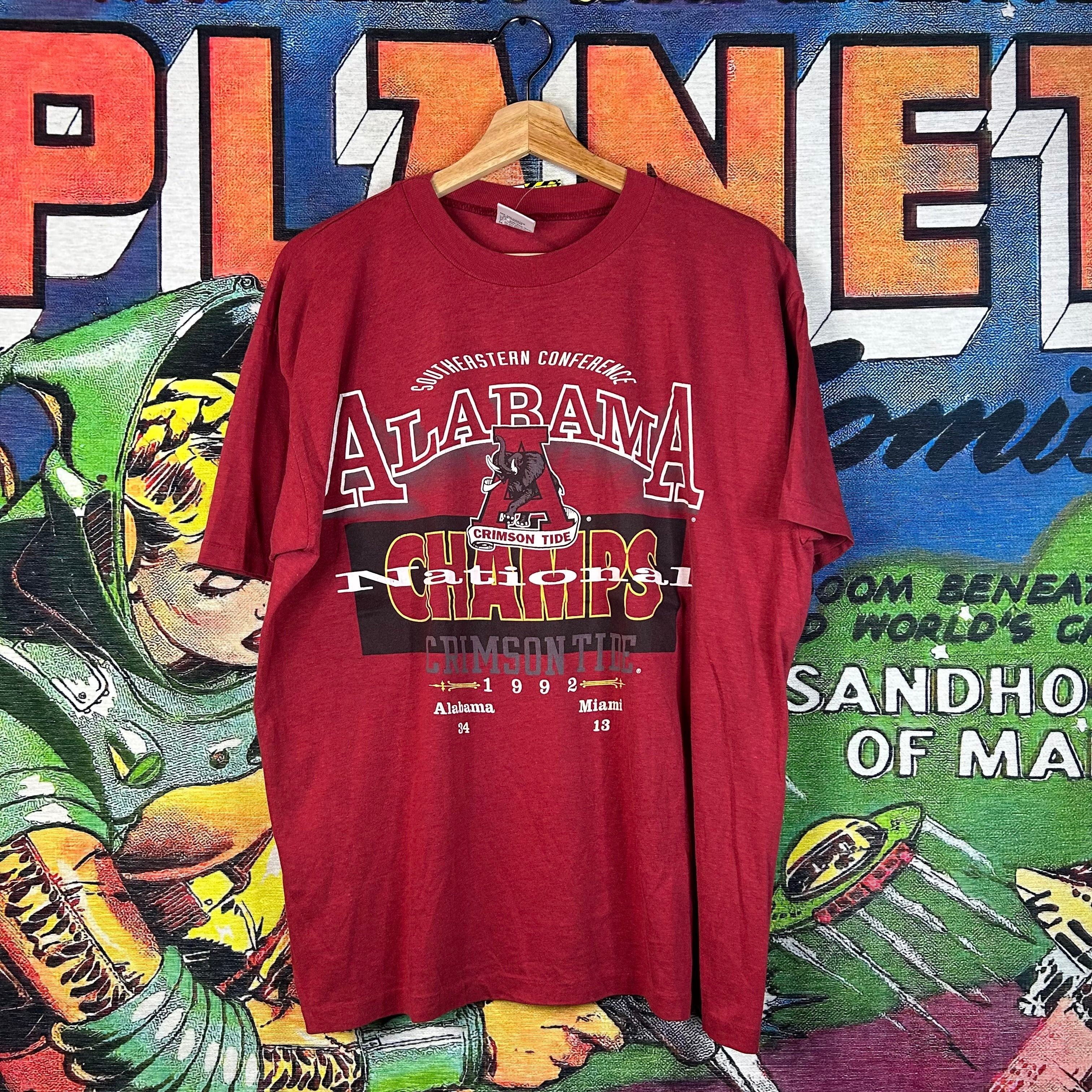 Vintage Vintage 90s 1992 Alabama Crimson Tide Tee Size XL Size US XL / EU 56 / 4 - 1 Thumbnail
