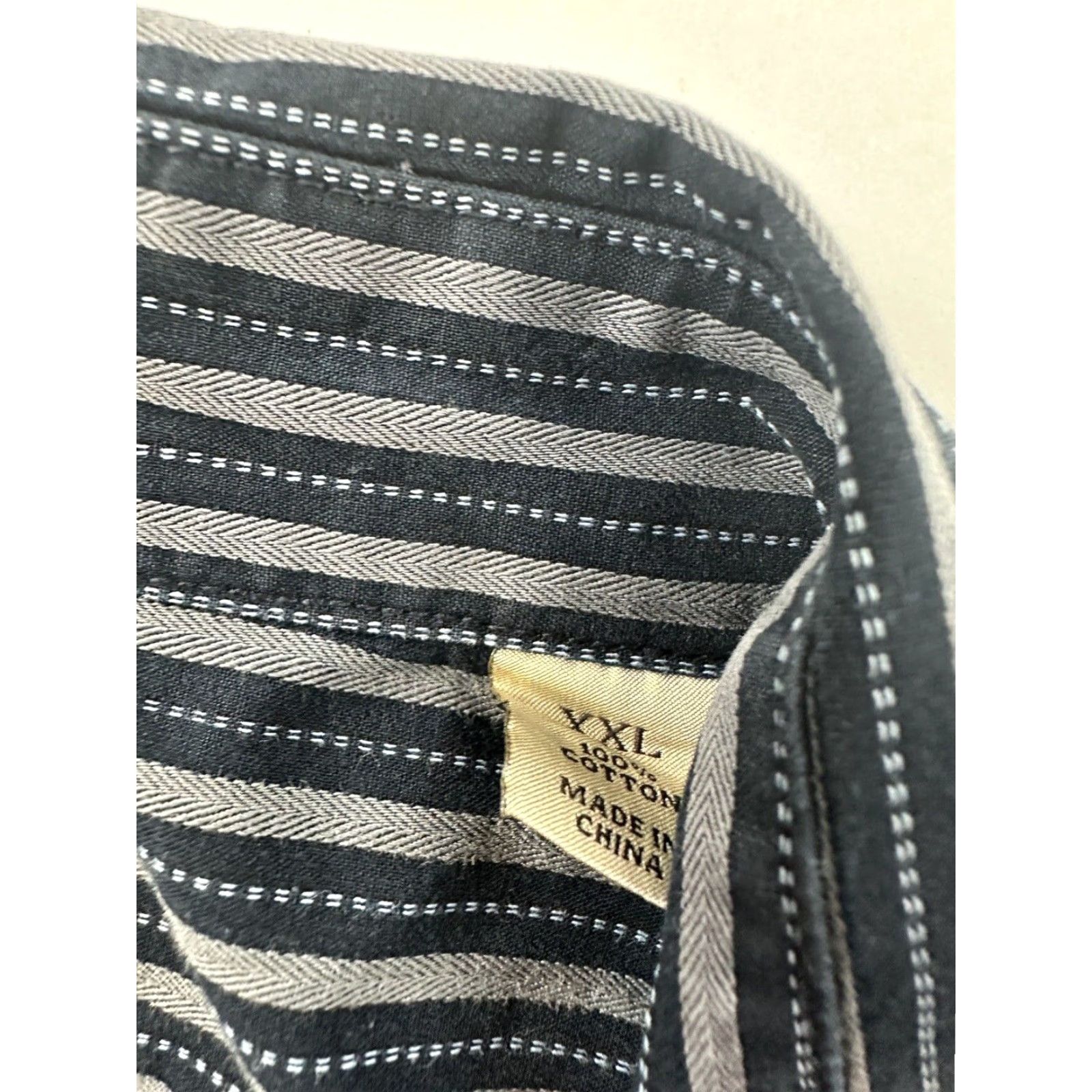 Tasso Elba Tasso Elba Shirt Mens 2XL Striped Long Sleeve Slim Fit Button Up Size US XXL / EU 58 / 5 - 2 Thumbnail