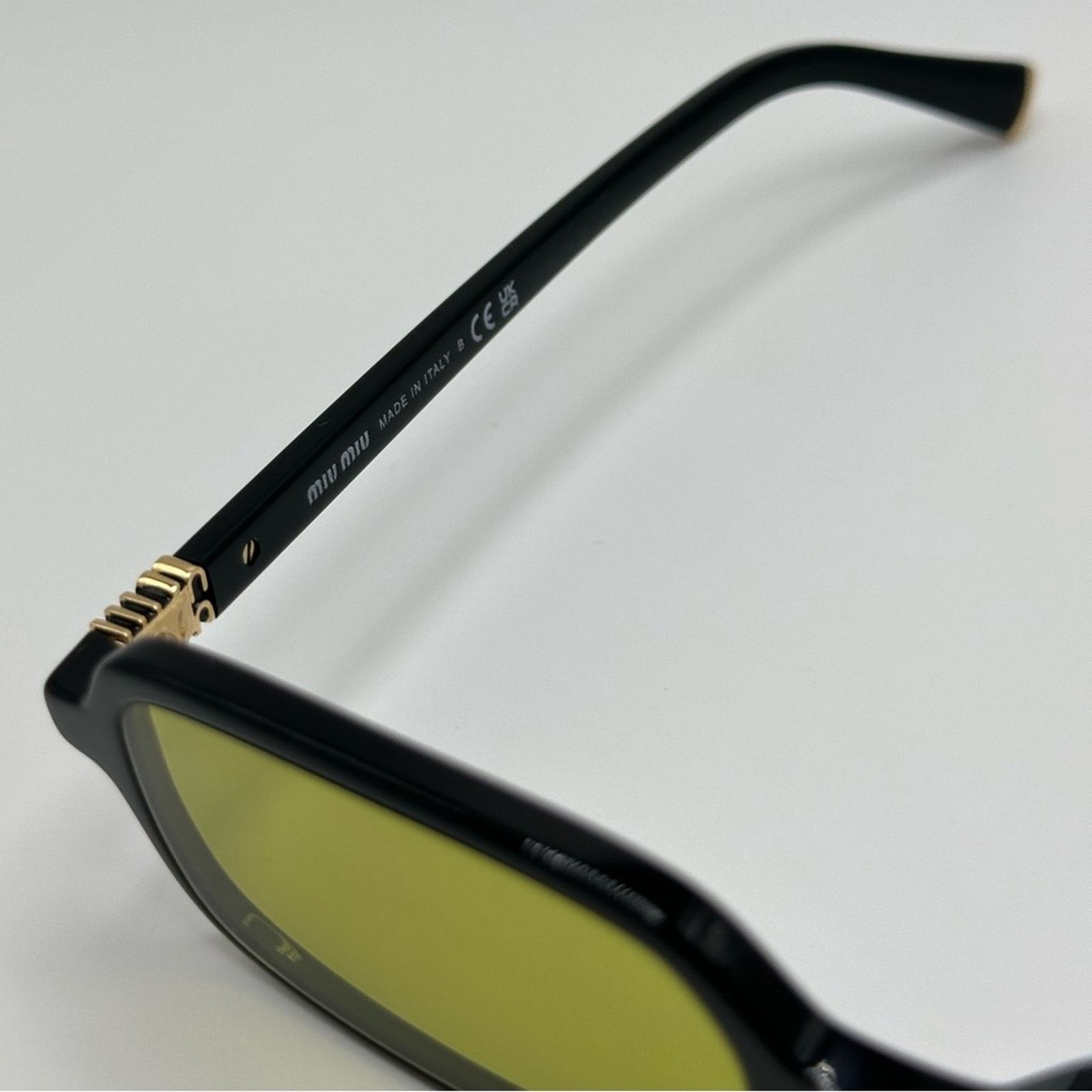 Miu Miu NEW MIU MIU Sunglasses MU11ZS 16K07O Black Green Unisex Size ONE SIZE - 4 Thumbnail