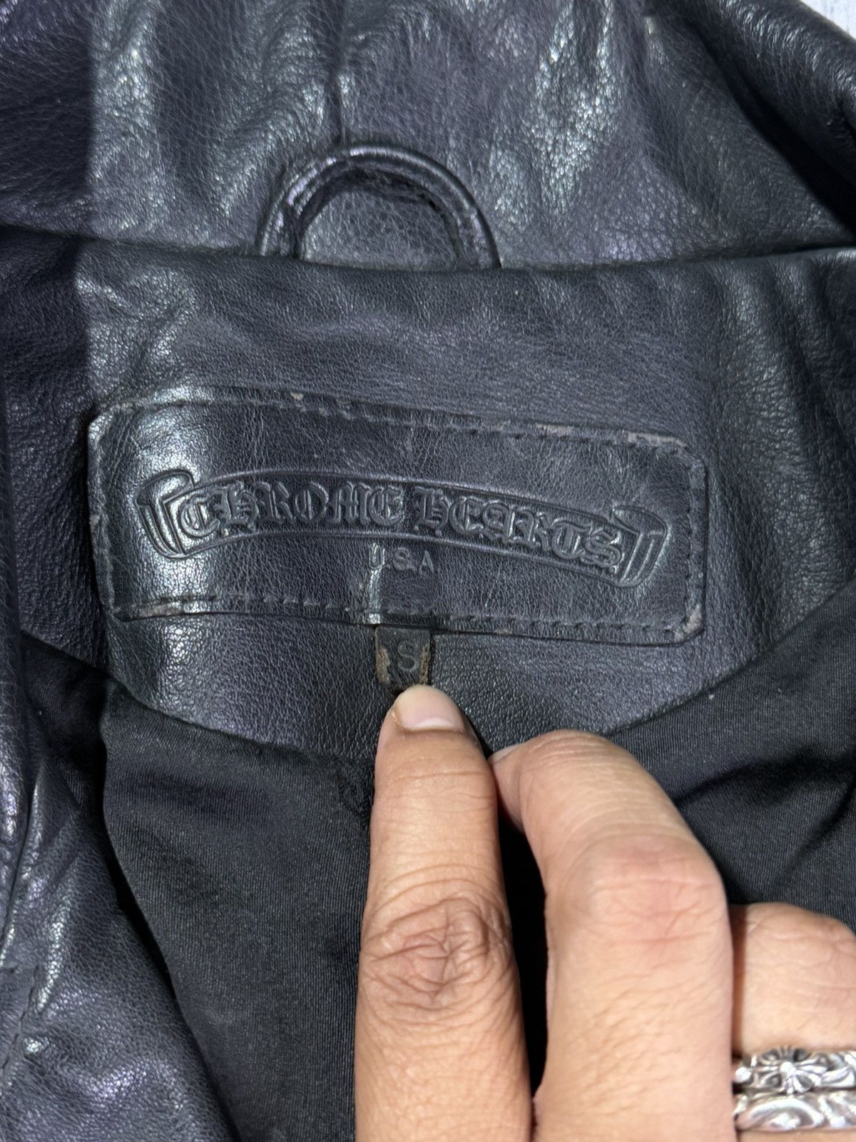 Chrome Hearts Chrome Hearts - Big Cross Belted Leather Biker Jacket Size US S / EU 44-46 / 1 - 11 Thumbnail