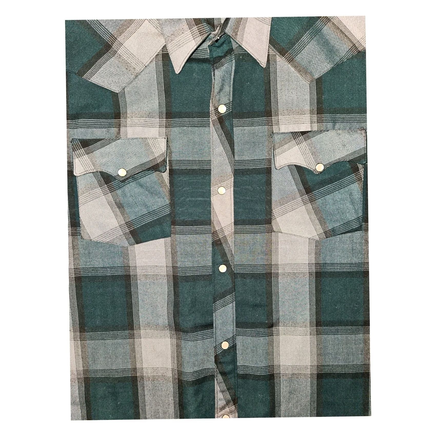 Vintage Rodeo Western Shirt Long Sleeve Men's XL Green Plaid Cowboy Classic Snap Size US XL / EU 56 / 4 - 5 Thumbnail
