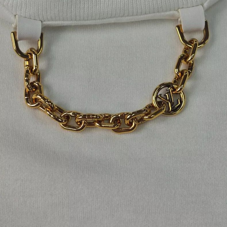 Louis Vuitton Louis Vuitton white solid chain logo short sleeves 2505-Ne Size US S / EU 44-46 / 1 - 7 Thumbnail
