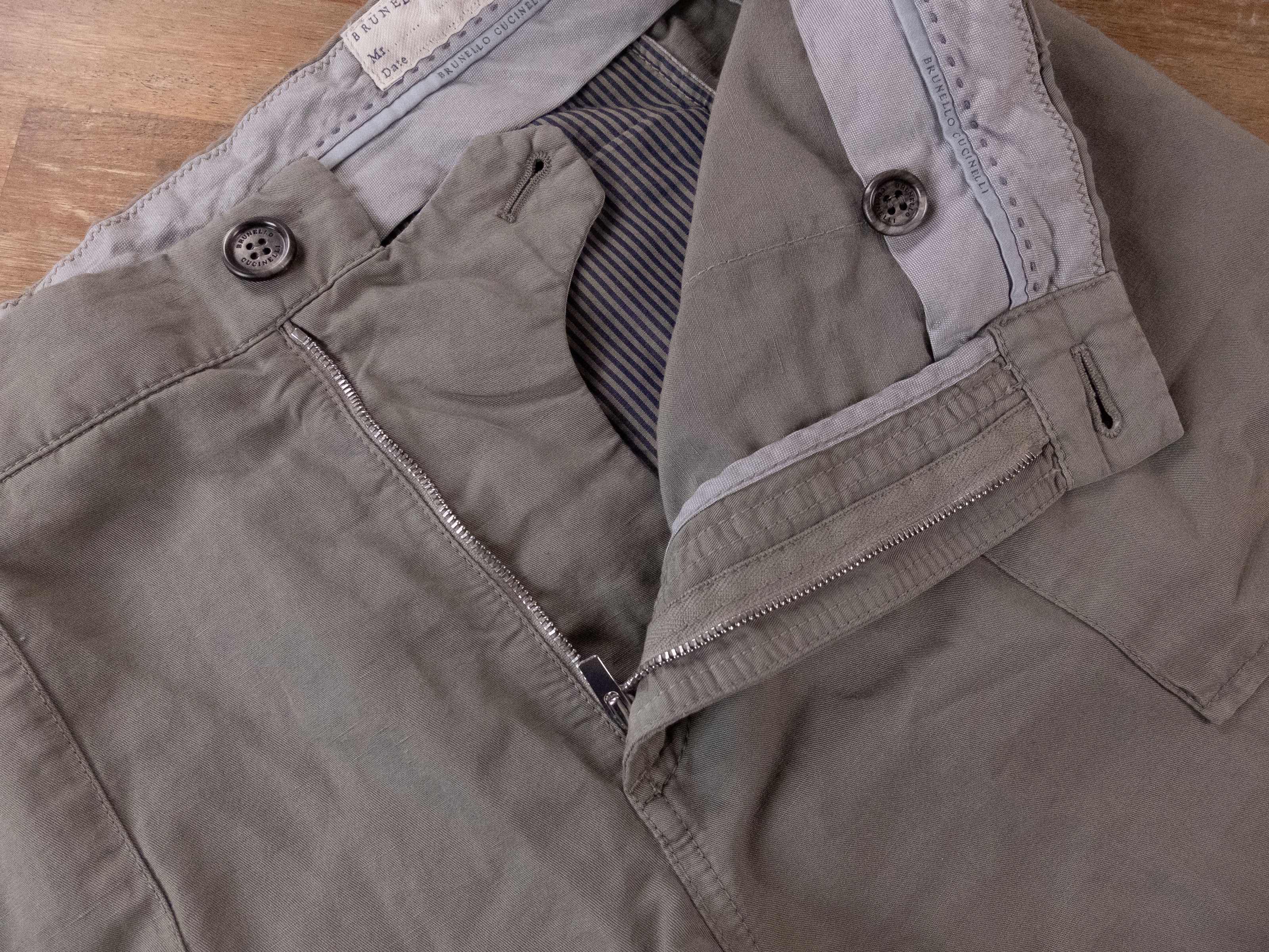 Brunello Cucinelli BRUNELLO CUCINELLI green linen cotton bermuda shorts 38 54 Size US 38 / EU 54 - 6 Thumbnail