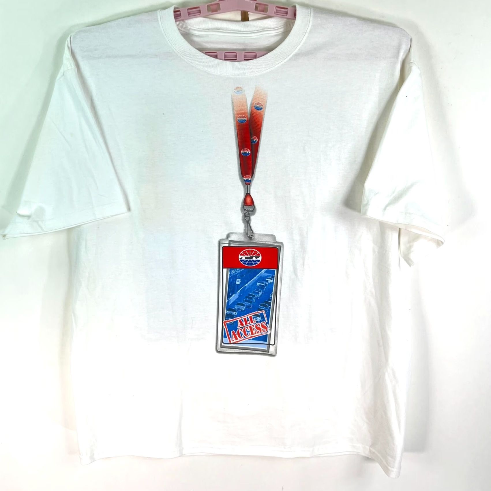 Fruit Of The Loom VINTAGE Fruit of the Loom All American Race Tour All Access T Shirt Mens XL White Size US XL / EU 56 / 4 - 2 Thumbnail