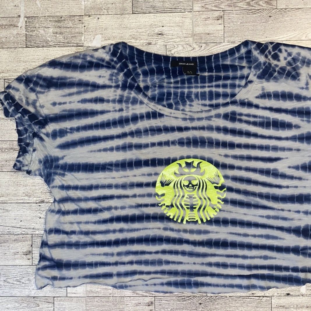 DKNY DKNY, Neon Creepy Skeleton, Tie Dye, Raw Hem, Cropped Tee Size M / US 6-8 / IT 42-44 - 7 Thumbnail