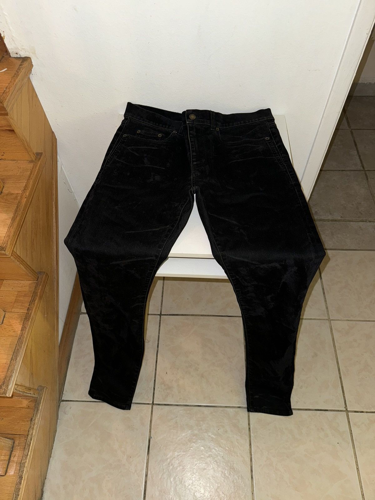 image of Saint Laurent Paris Saint Laurent Skinny-Fit Jeans in Black, Men's (Size 32)