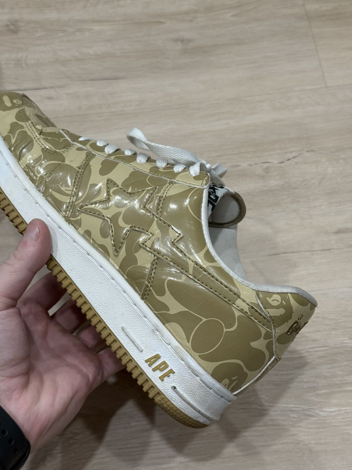 Bape Bape Footsoldier Desert Camo Bapesta Sneaker Size US 12 / EU 45 - 4 Thumbnail